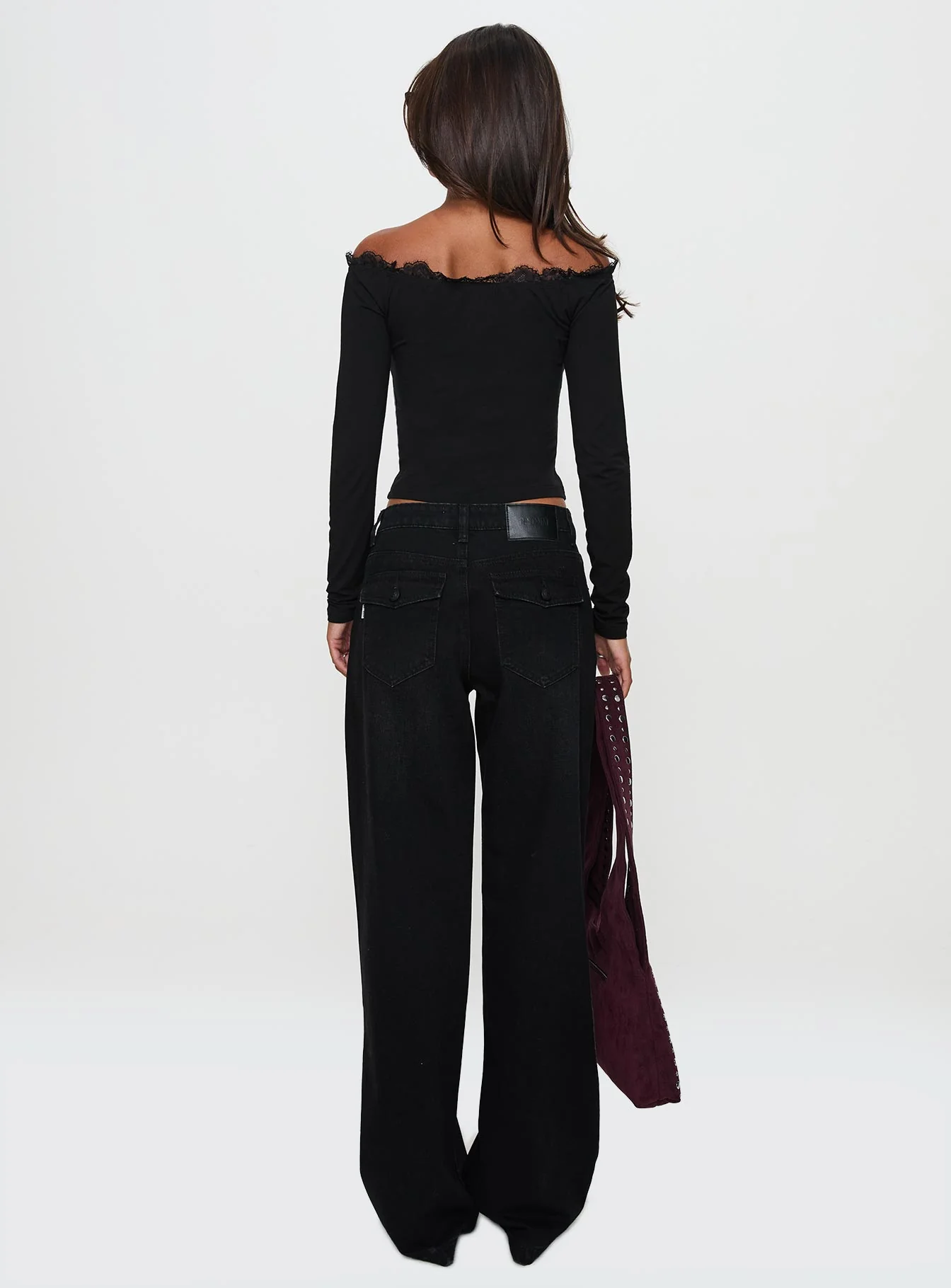 Everlong Mid Rise Straight Leg Jeans Mid Black Wash