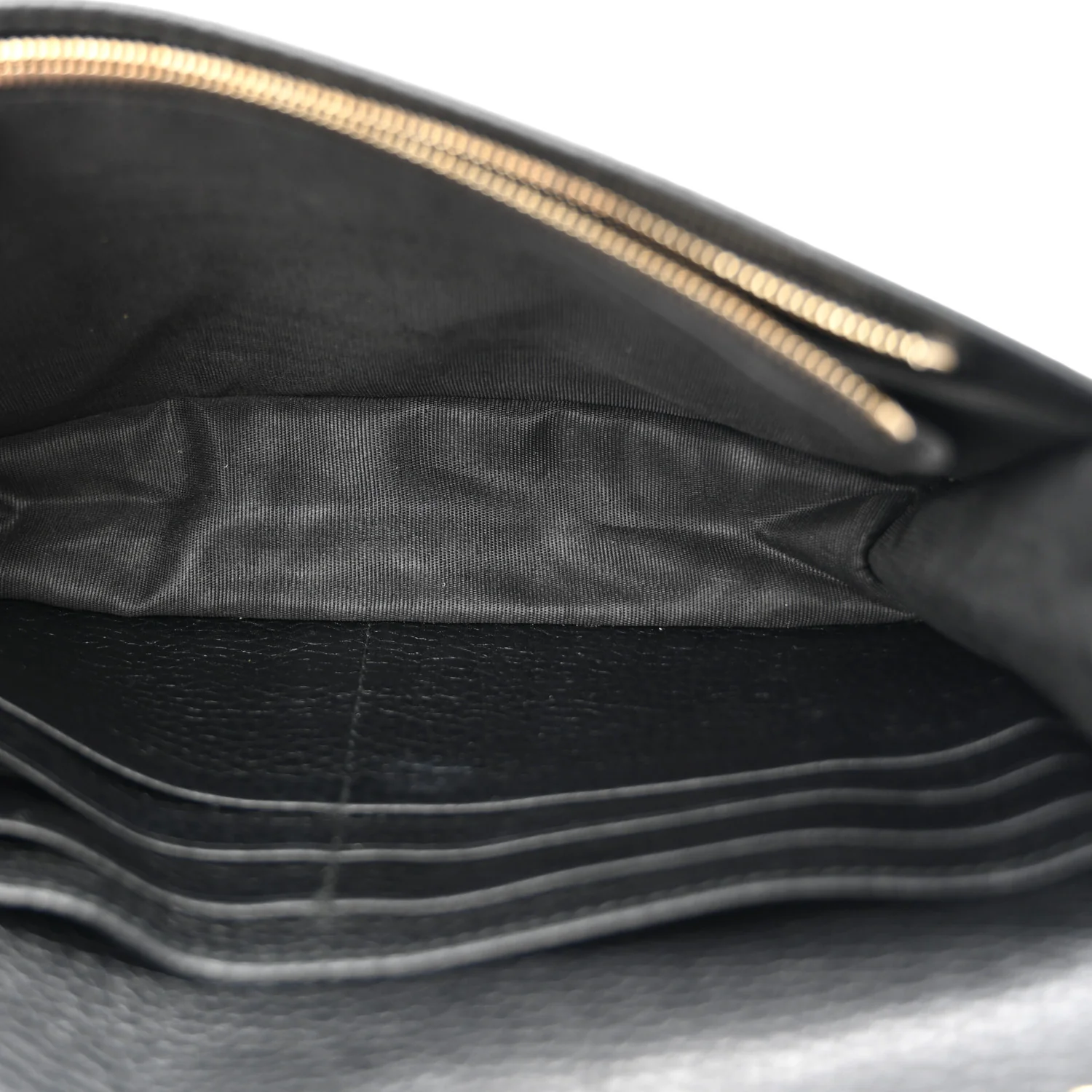 Pebbled Calfskin Soho Wallet On Chain Black - Top Club