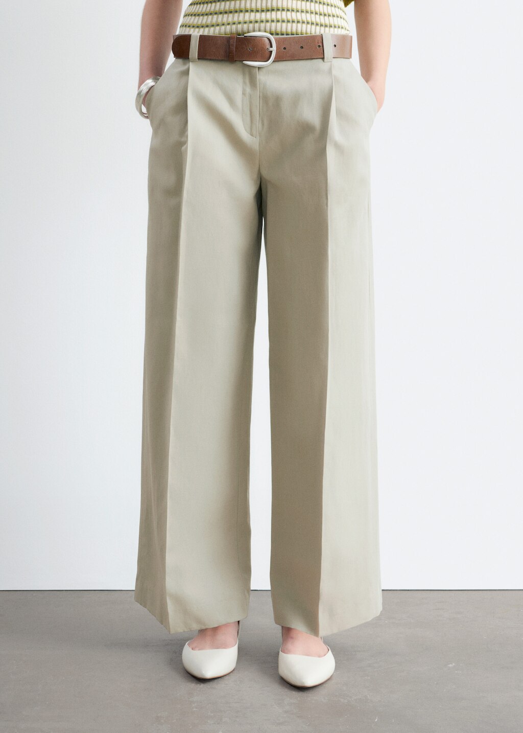 & Other Stories COTTON-LINEN BLEND TROUSERS