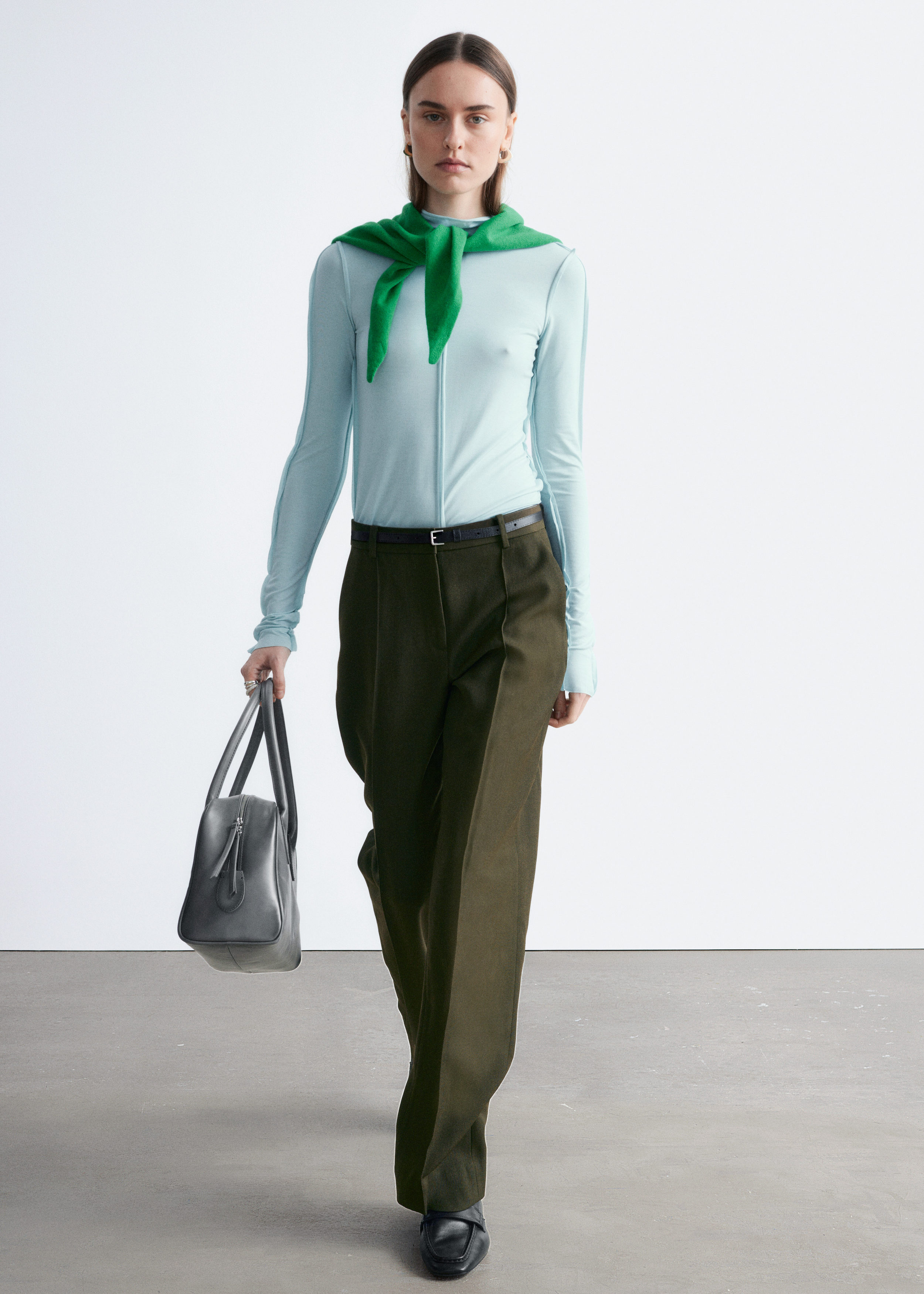 & Other Stories WOOL-BLEND TAILORED TROUSERS