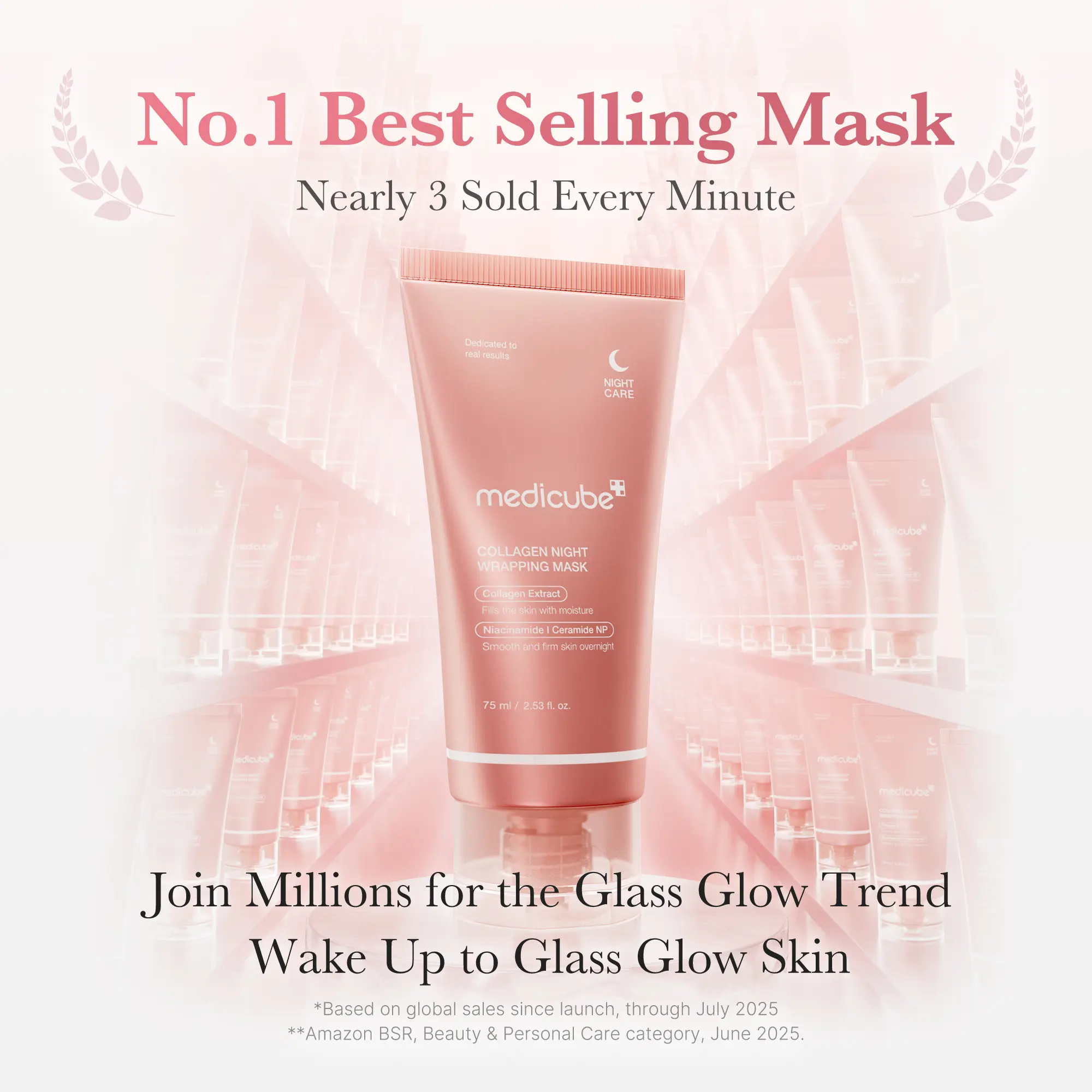 [medicube] Collagen Night Wrapping Mask: SLEEP, SHED, AND GLOW!Skincare Skin Repair Comfort Pink