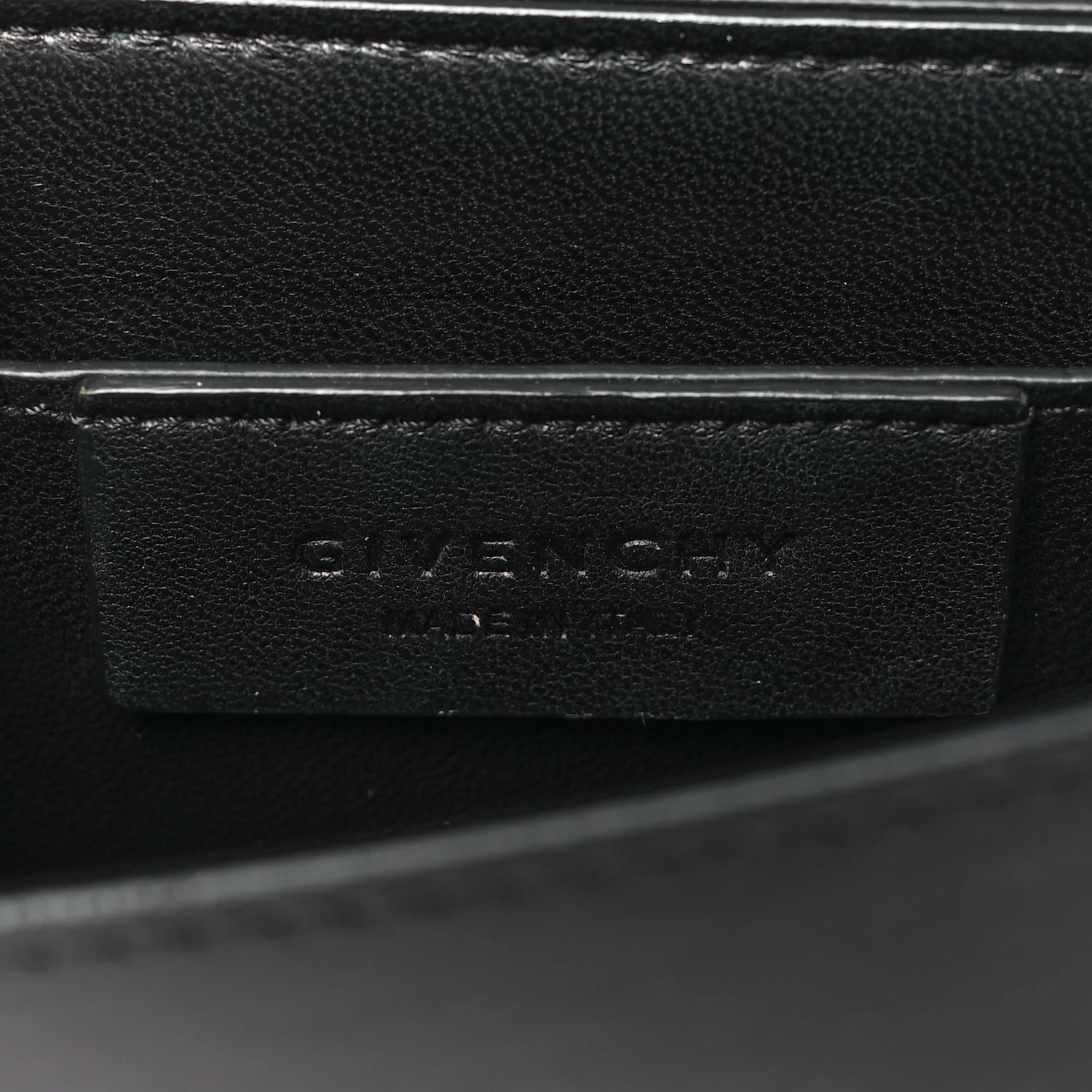 Calfskin Bow Cut Chain Wallet Black - Top Club