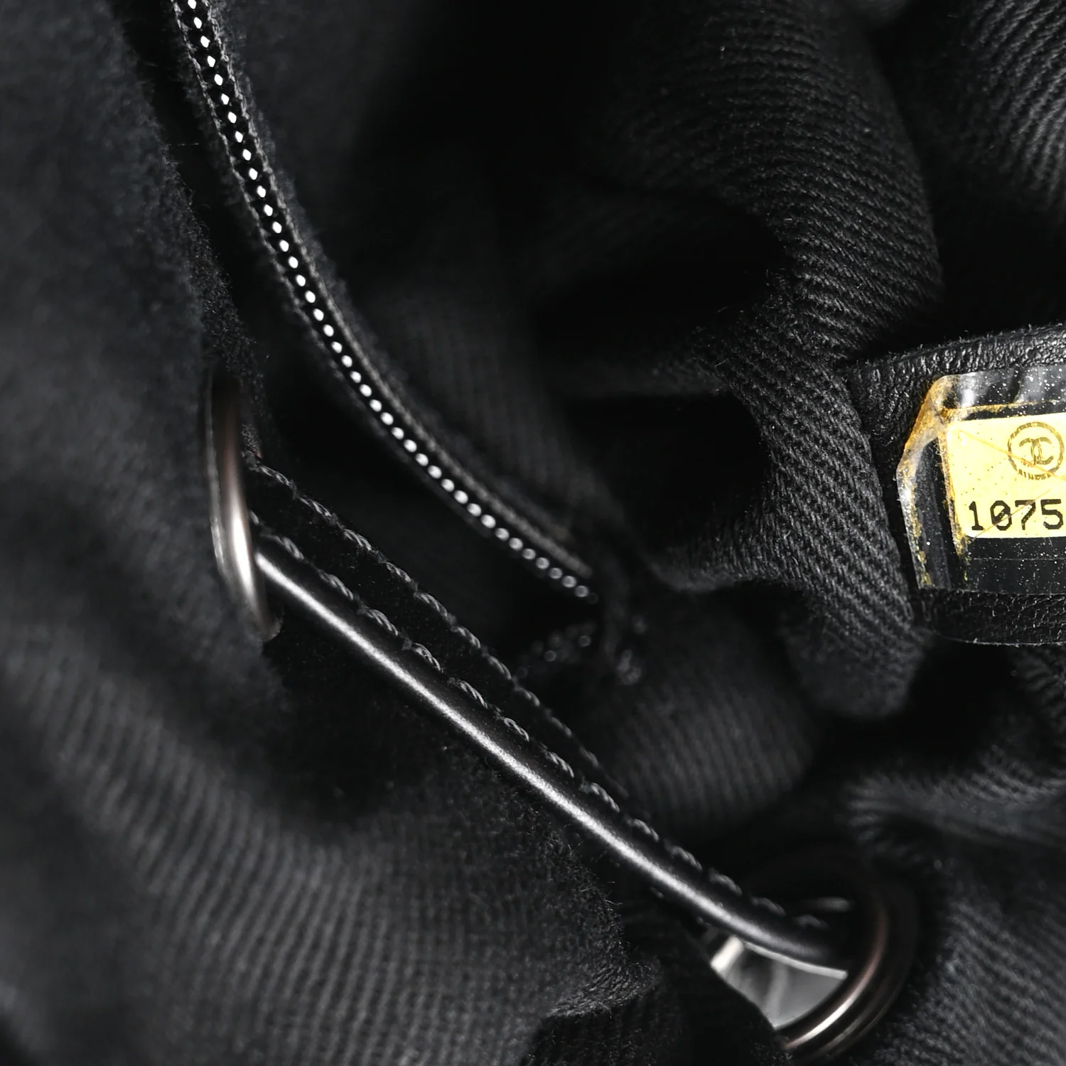 Aged Calfskin Pony Hair Quilted Small Miss Pony Drawstring Tote Black - Top Club