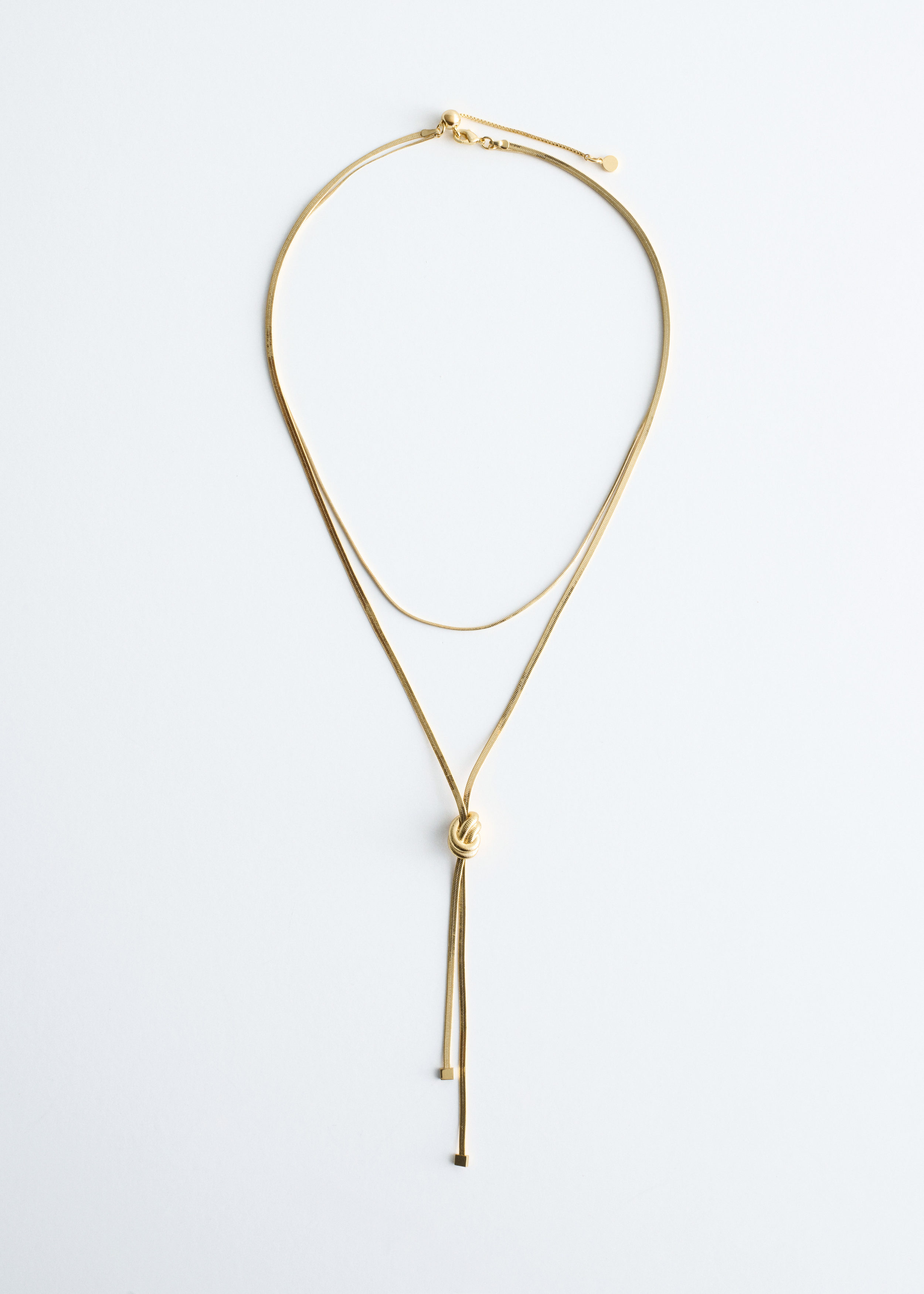 & Other Stories KNOT-DETAIL LARIAT NECKLACE