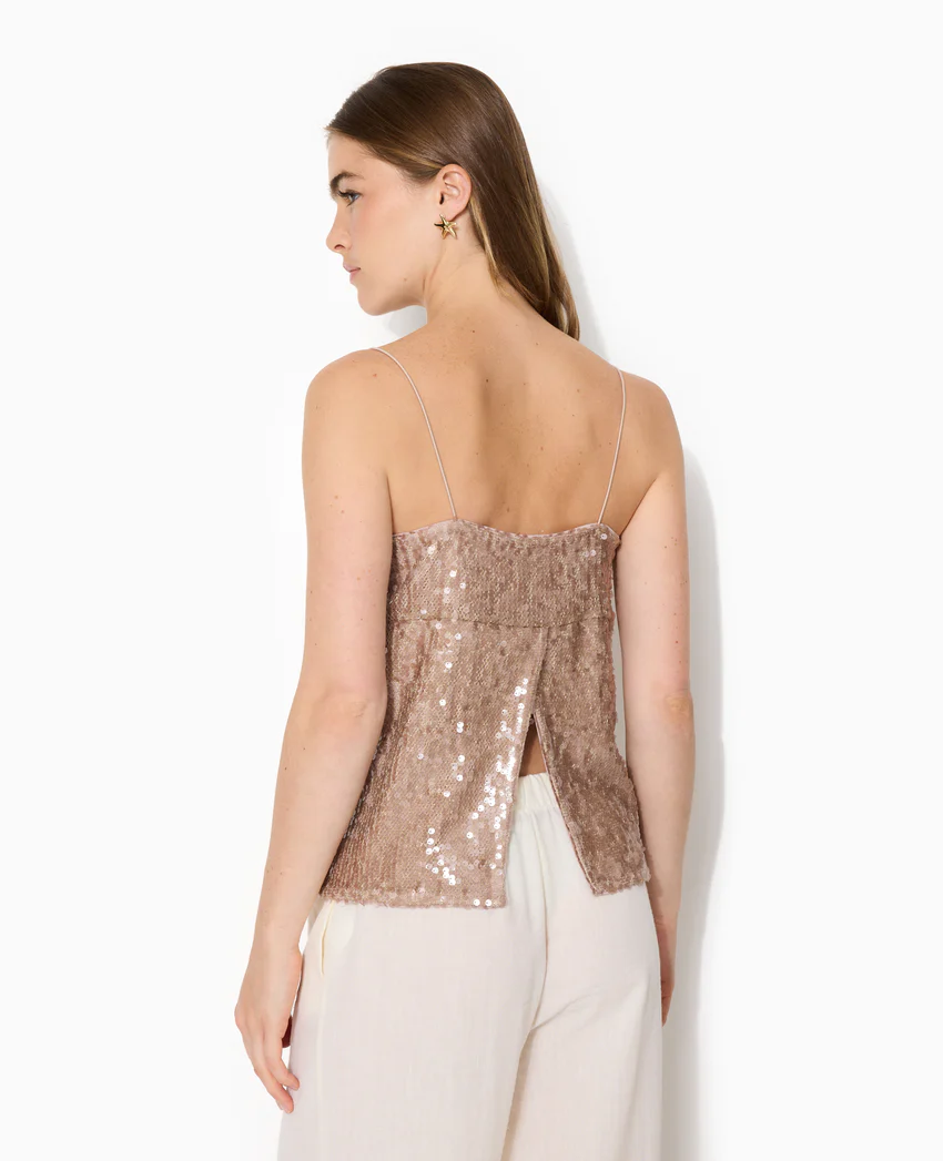 Pimkie Top dos ouvert en maille ajourée avec sequins