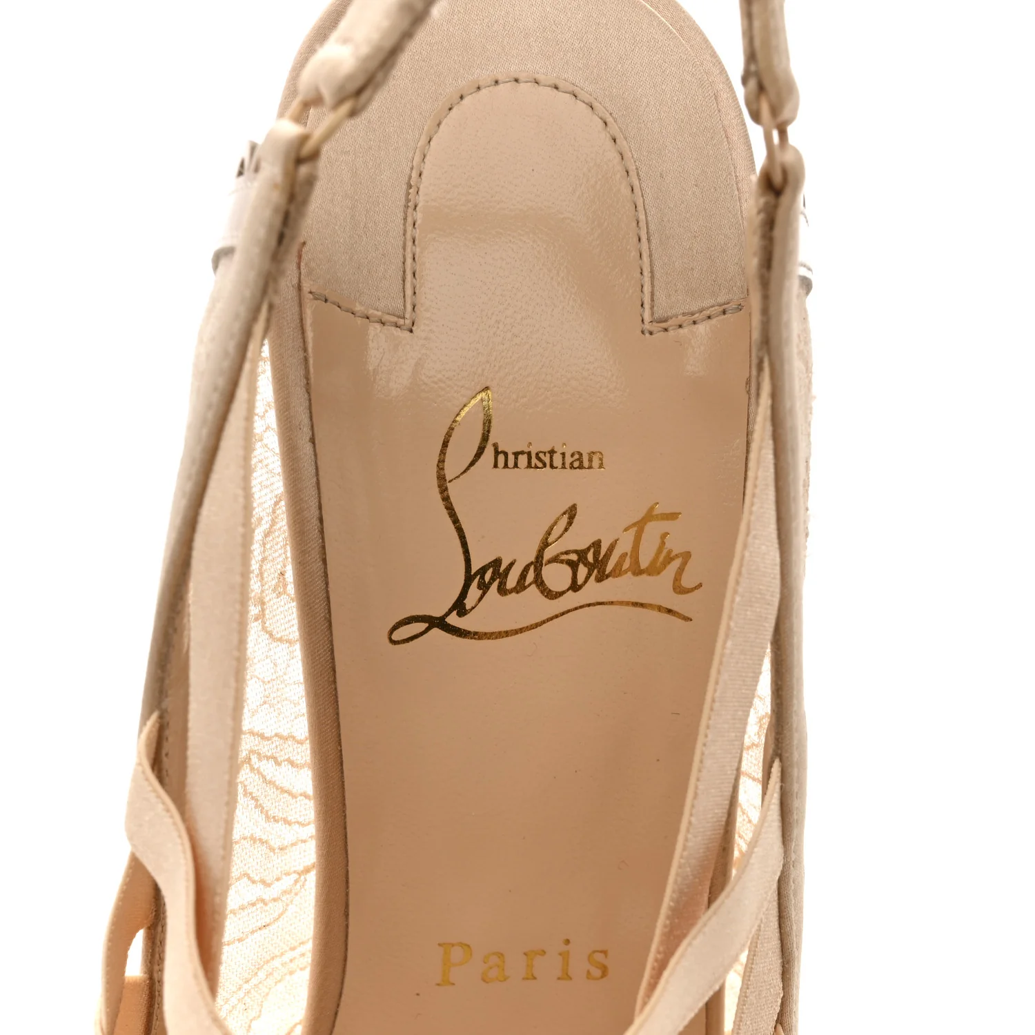 Satin Lace Chantilly Guiptik 150 Pumps 36.5 Nude - Top Club