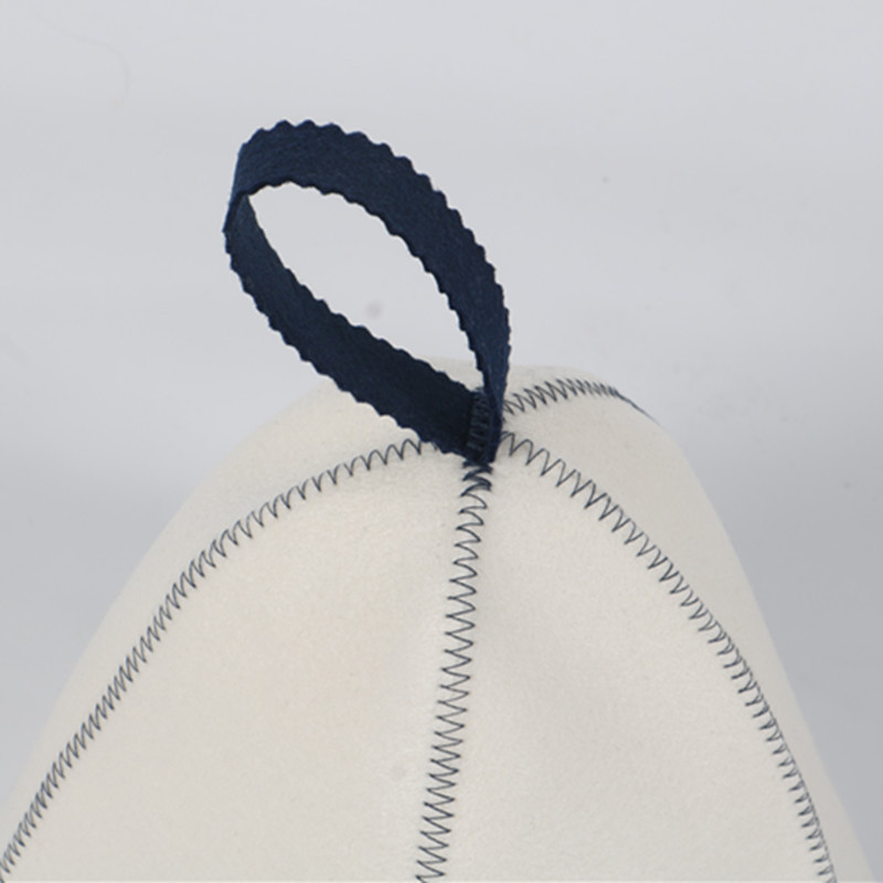 Custom Design Eco-Friendly Felt Thermal Sauna Cap Embroidered Banya Shower Hat Men Women Bath Accessory Russian Hair Care