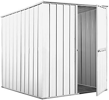 Box in Acciaio Zincato Casetta da Giardino in Lamiera 1.75 x 1.85 m x h1.92 m - 70 KG – 2,92 metri quadri (Bianco)