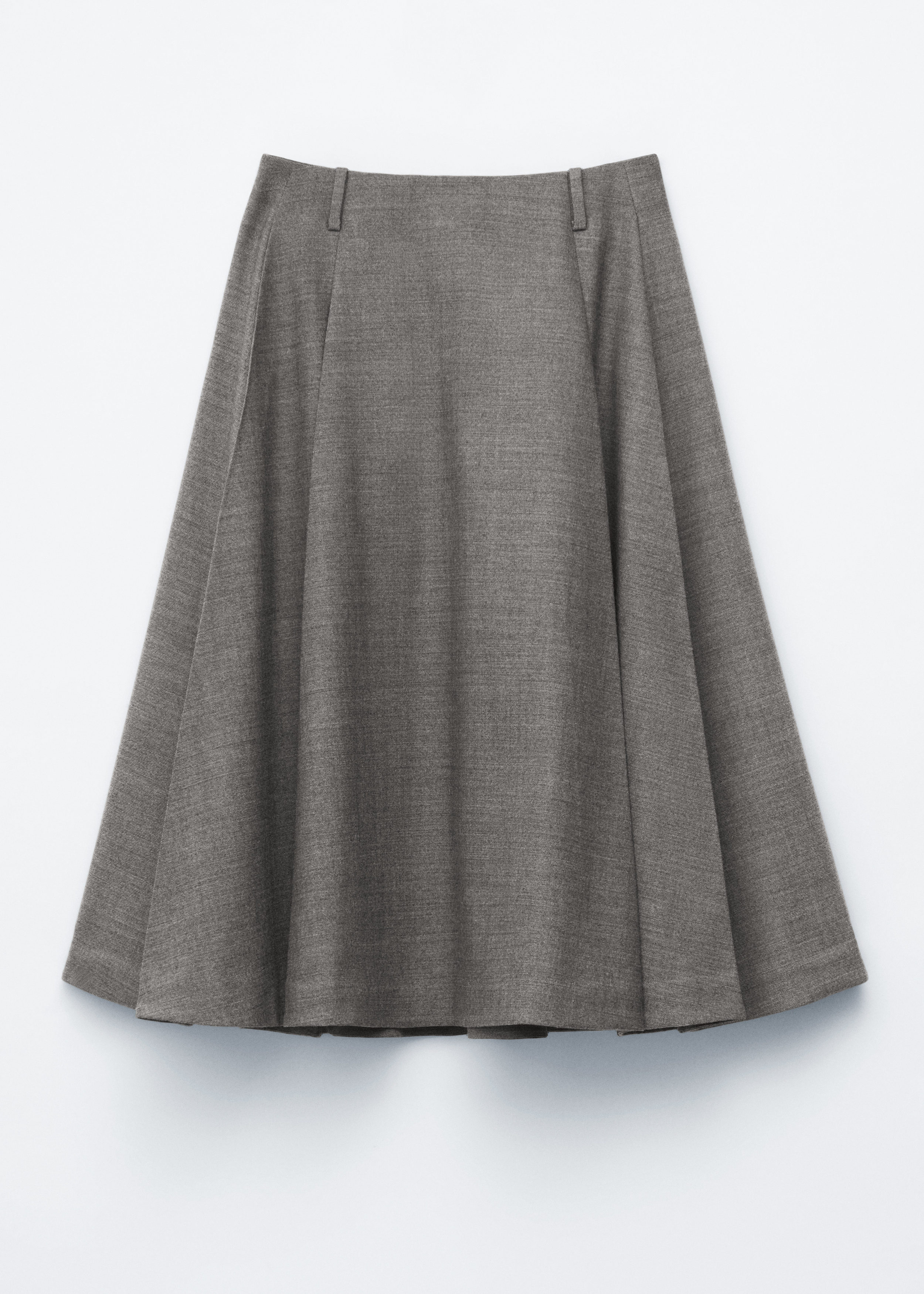 & Other Stories PLEATED WOOL MIDI SKIRT