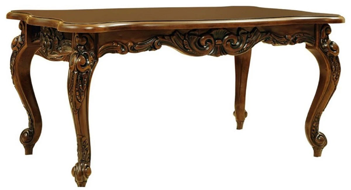 Luxury Baroque Living Room Set Cream / Yellow / Red / Dark Brown - 2 Baroque Sofas & 2 Baroque Armchairs & 1 Baroque Coffee Table - Living Room Furniture in Baroque Style - Noble & Magnificent