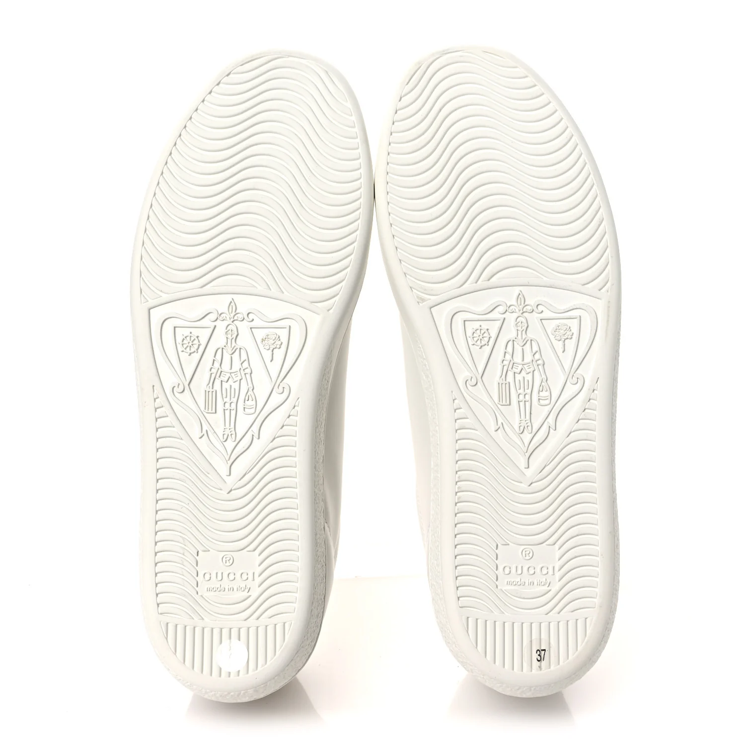 Calfskin Interlocking G Perforated Womens Ace Sneakers 37 White Grey Sky - Top Club