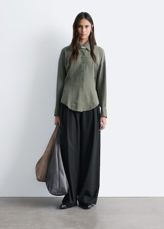 & Other Stories BALLOON-SLEEVED TAPERED SHIRT
