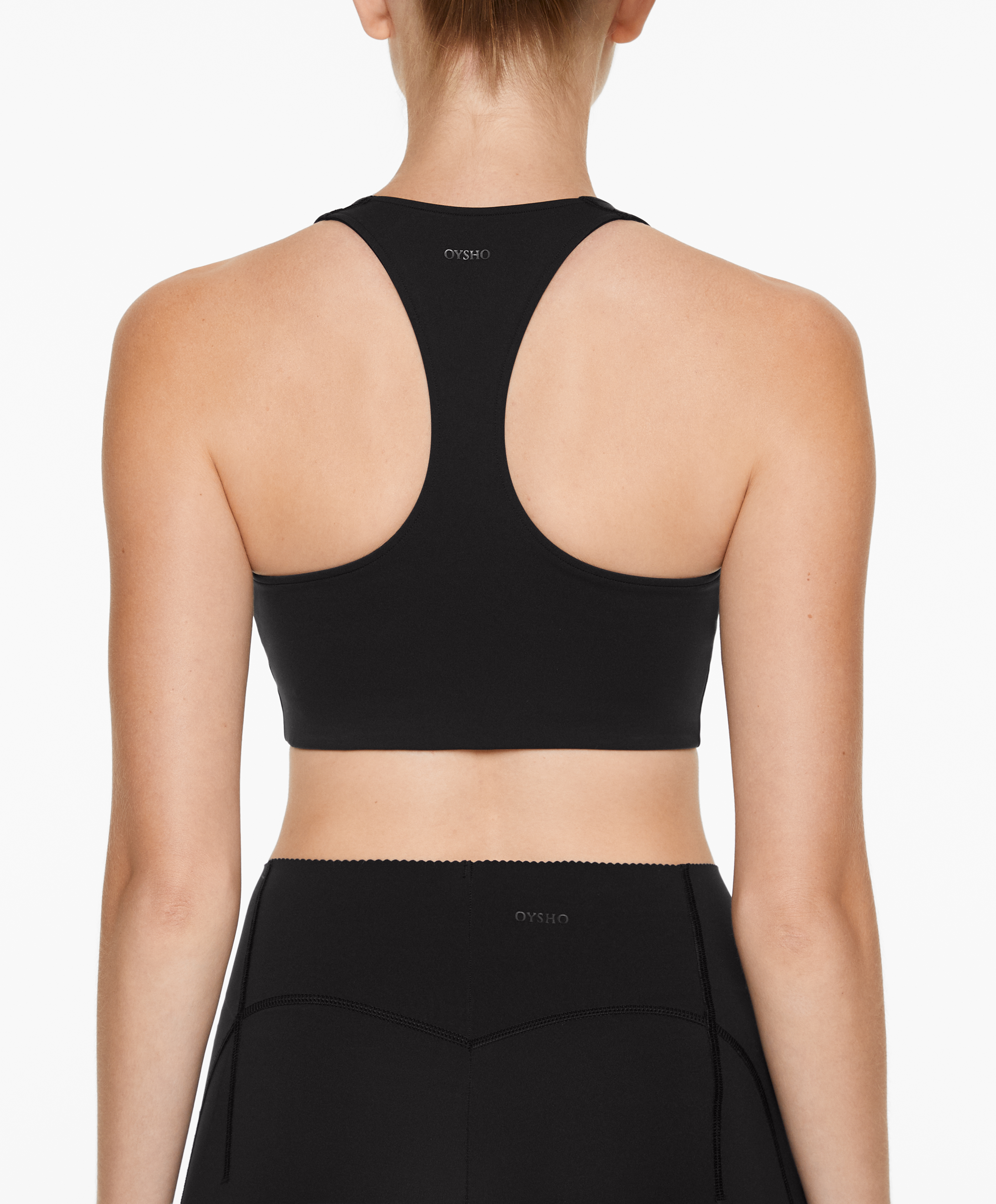 OYSHO Medium support compressive sports bra with trim