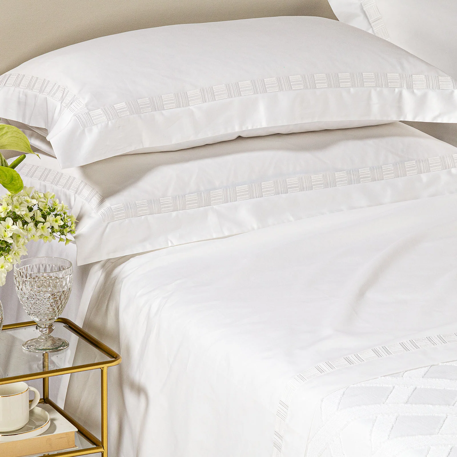 Complete Cotton satin sheets Dame Dreaming Damer