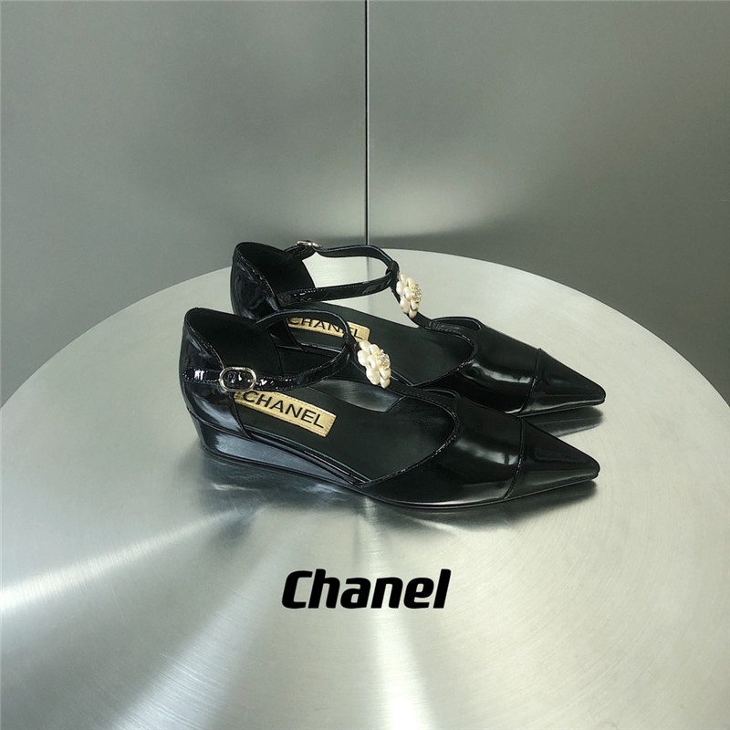 chanel camellia wedge heel pointed toe shoes - Sneaker Replica Workshop
