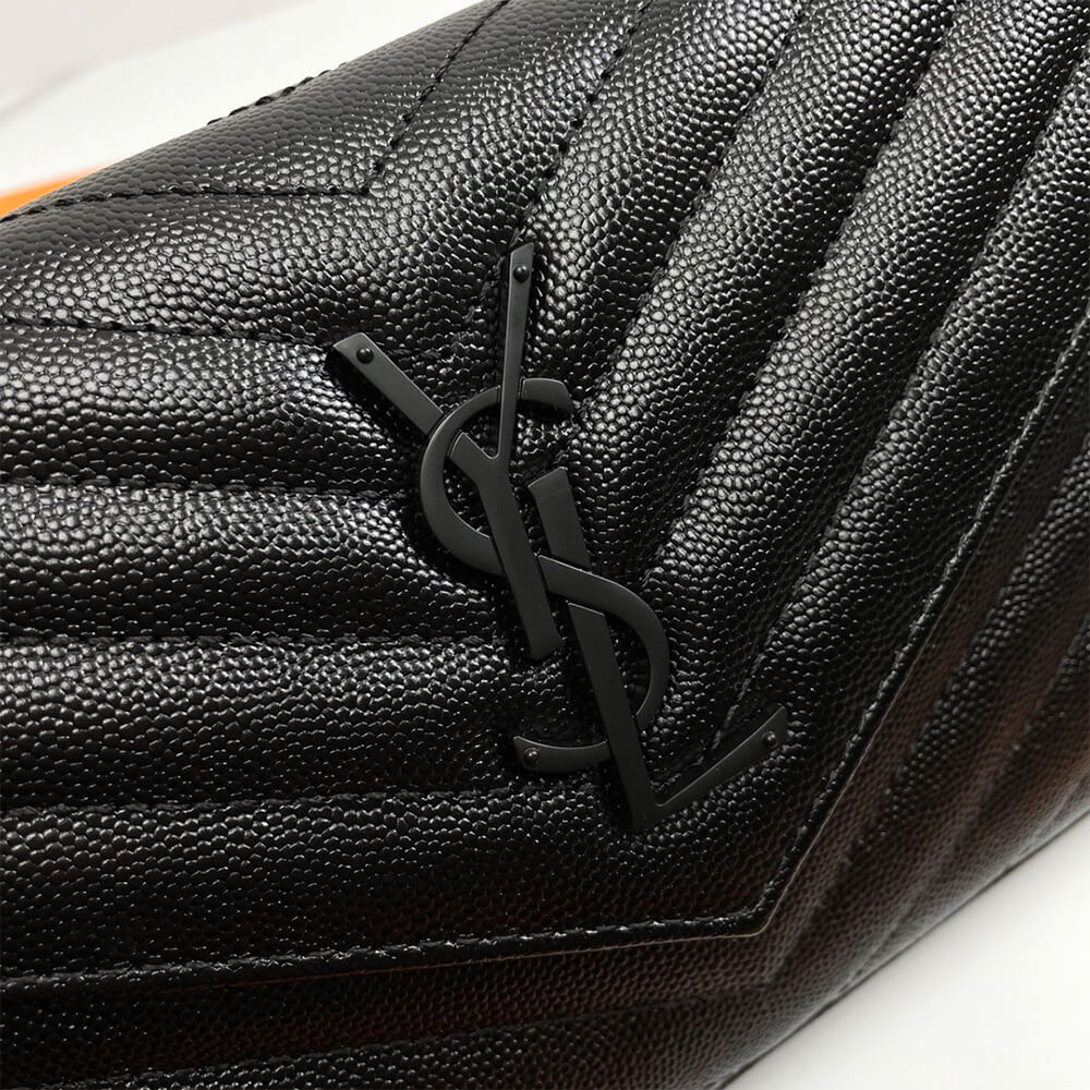 YSL classic cassandre chain wallet in grain de poudre leather - Top Club
