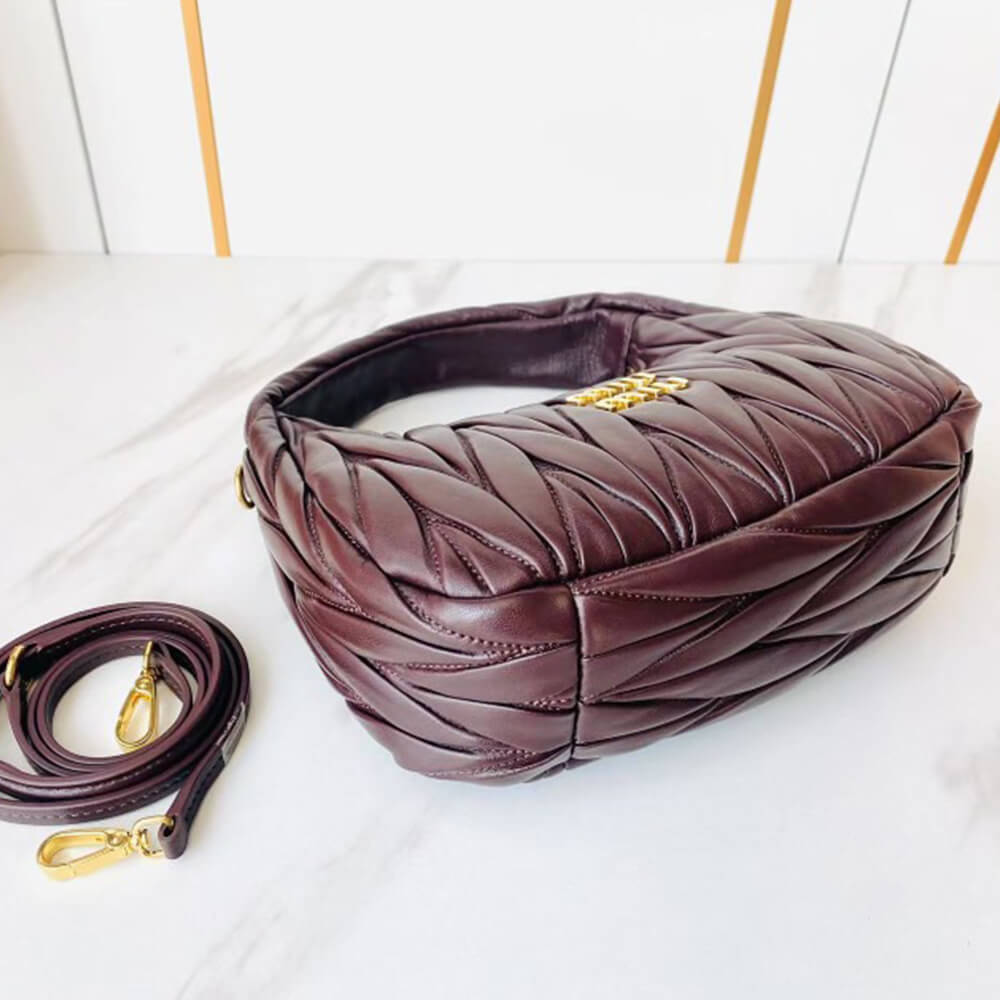 Small Wander matelasse nappa leather hobo bag(HIGH-END GRADE) - Top Club