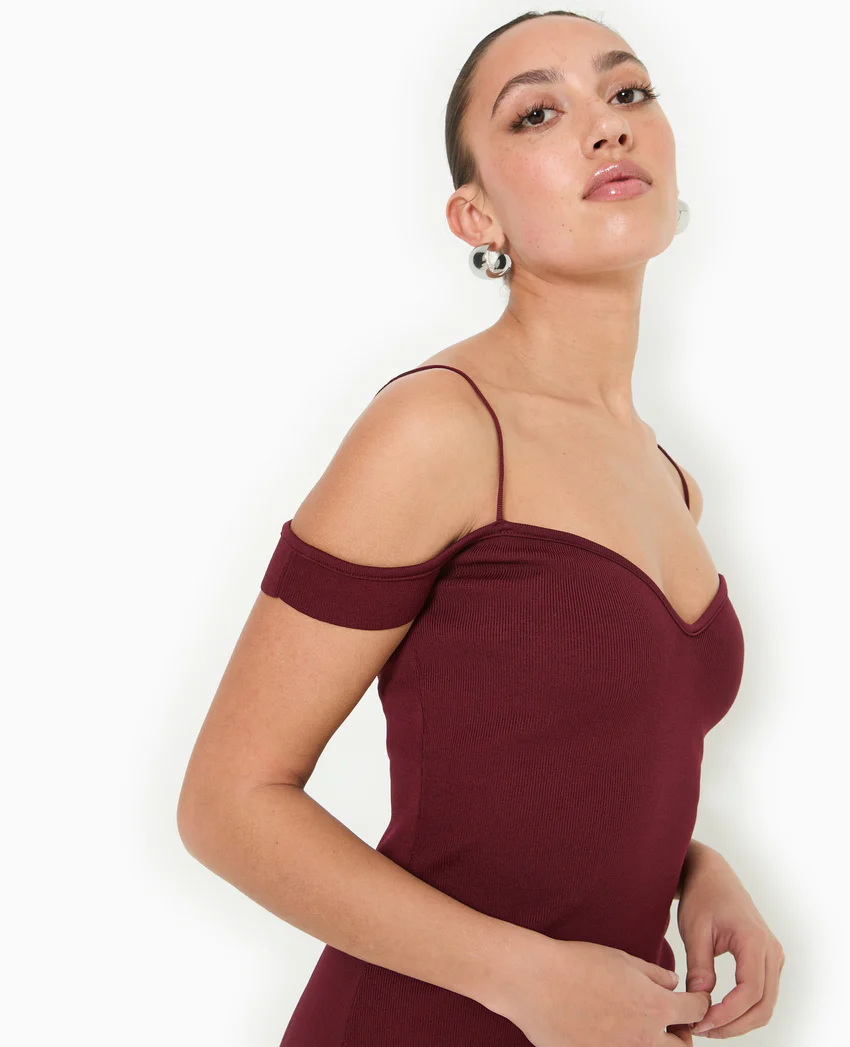 Pimkie Robe en maille encolure Bardot