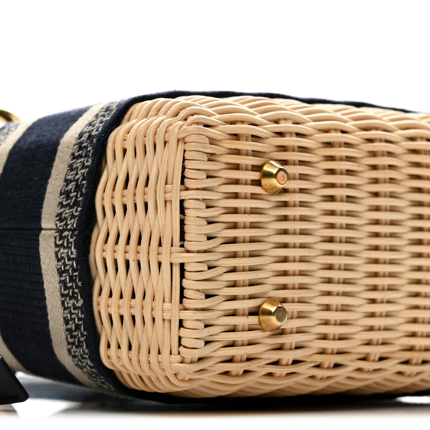 Wicker Oblique Mini Lady Dior Bag Blue - Top Club