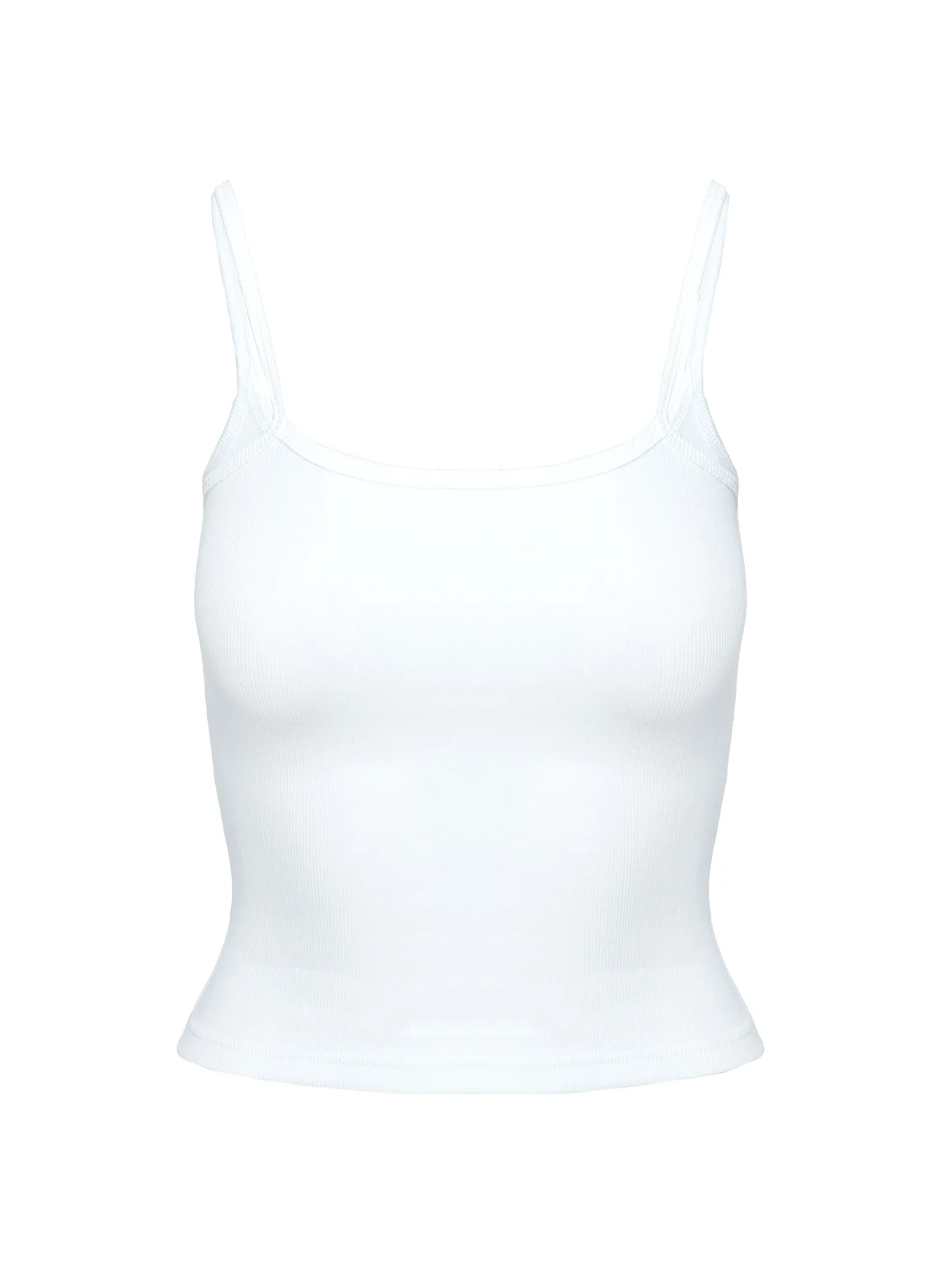 Baseline Rib Top White