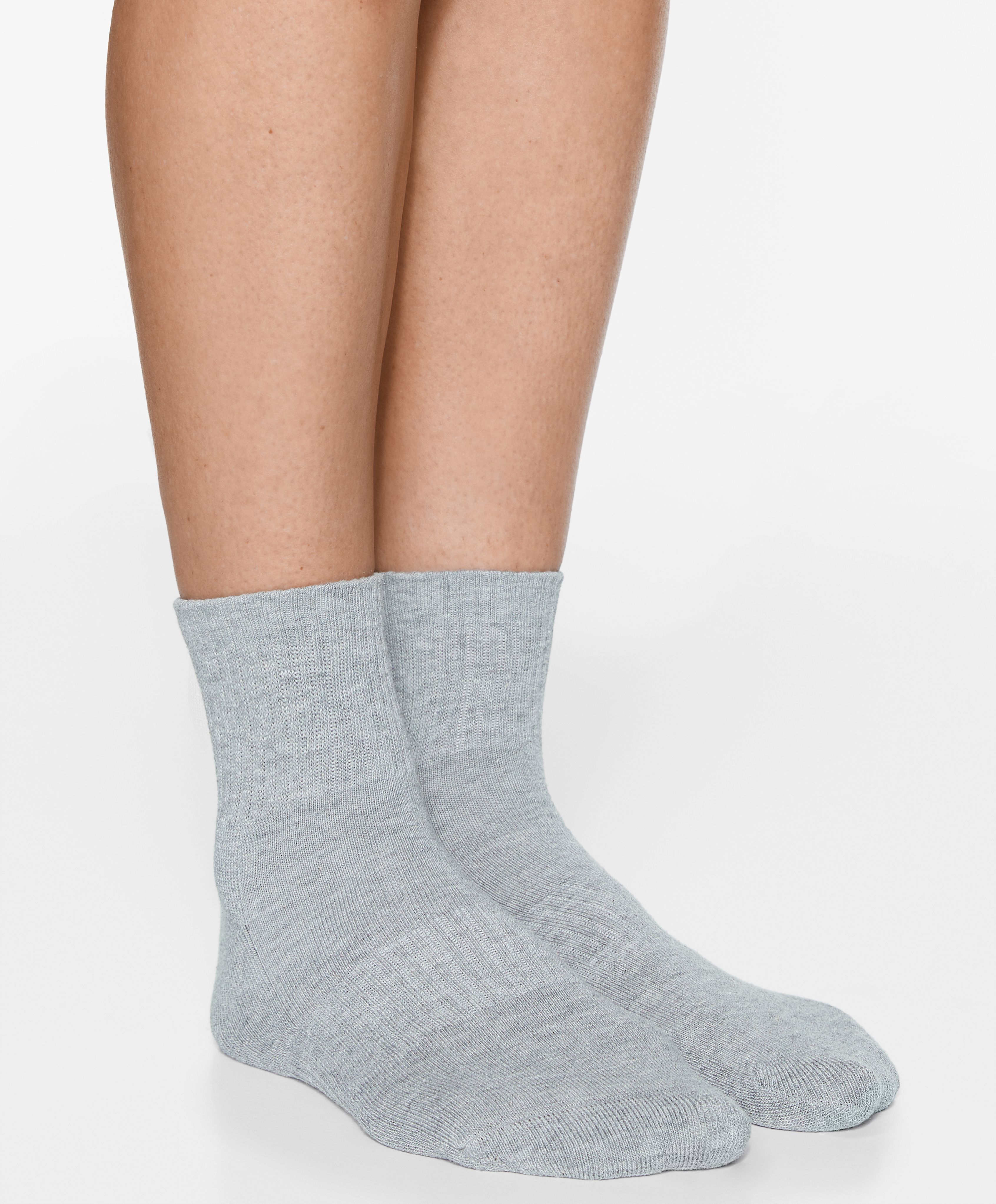 OYSHO 3 pairs of cotton blend quarter sports socks