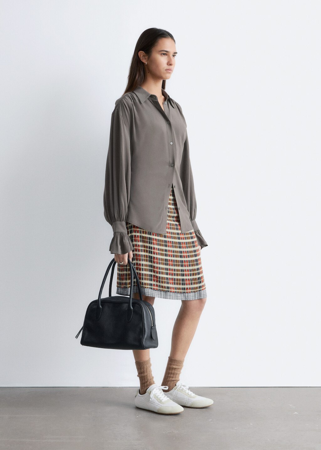 & Other Stories TIE-BACK GATHERED BLOUSE