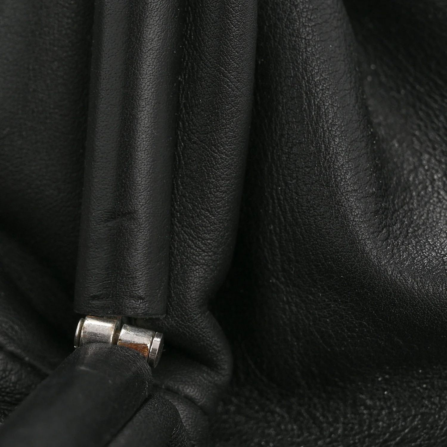 Smooth Butter Calf The Pouch Oversized Clutch Black - Top Club