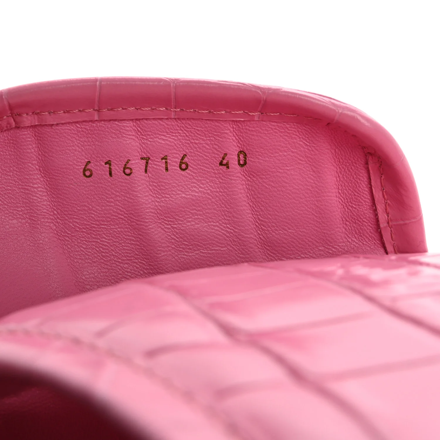 Calfskin Logo Crocodile Embossed Slides 40 Fuxia - Top Club