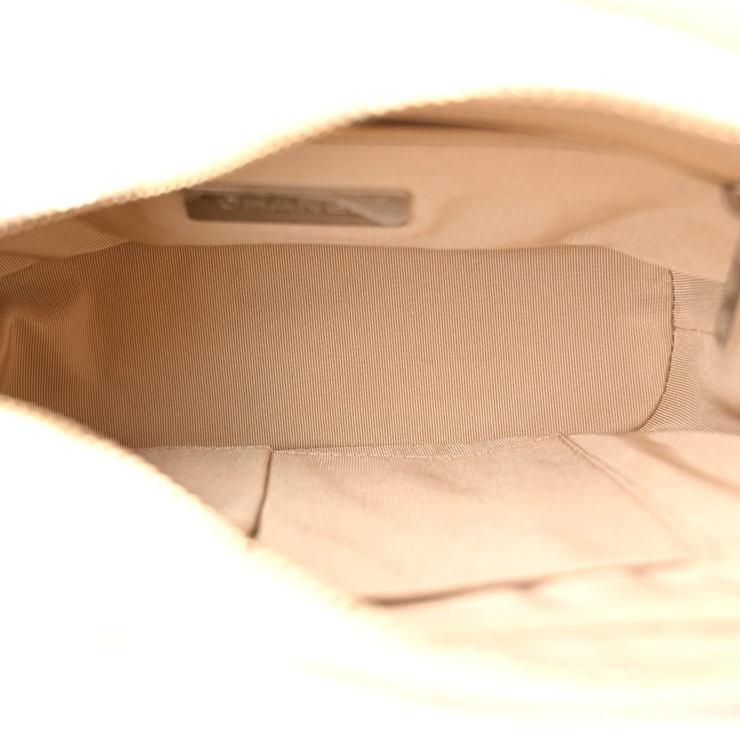 Iridescent Aged Calfskin Chevron Quilted Small Gabrielle Hobo White - Top Club
