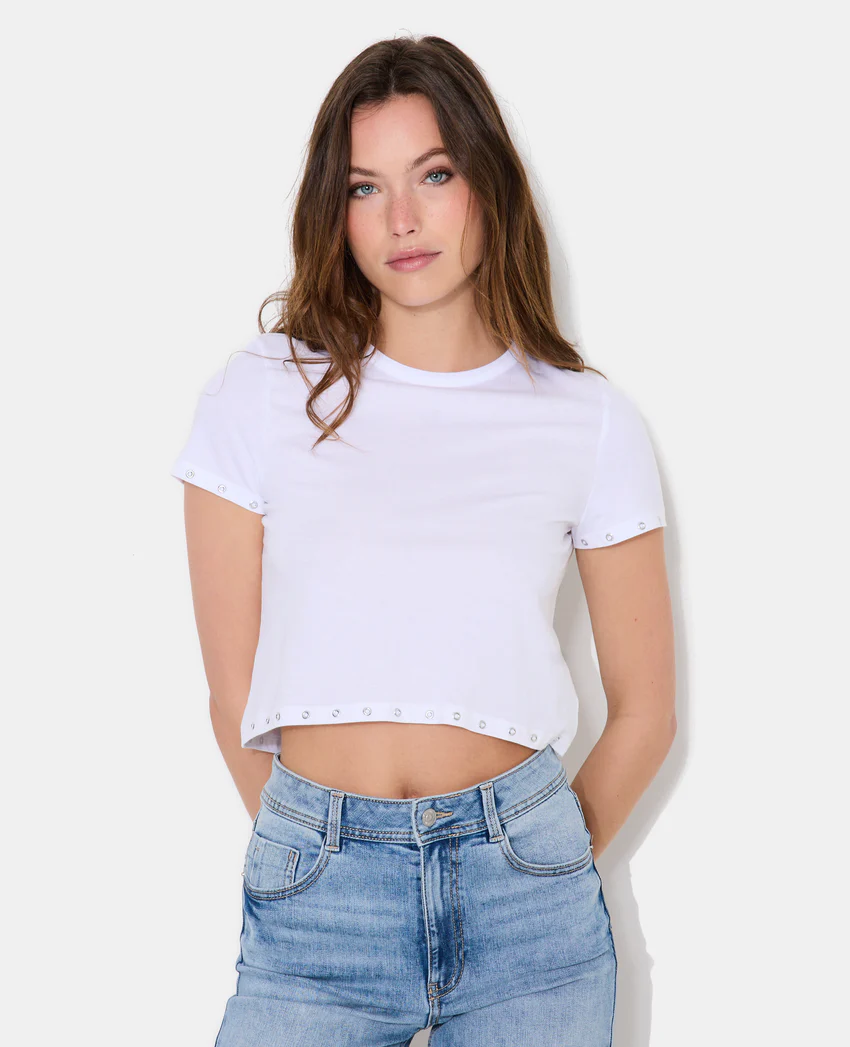 Pimkie T-shirt court avec œillets