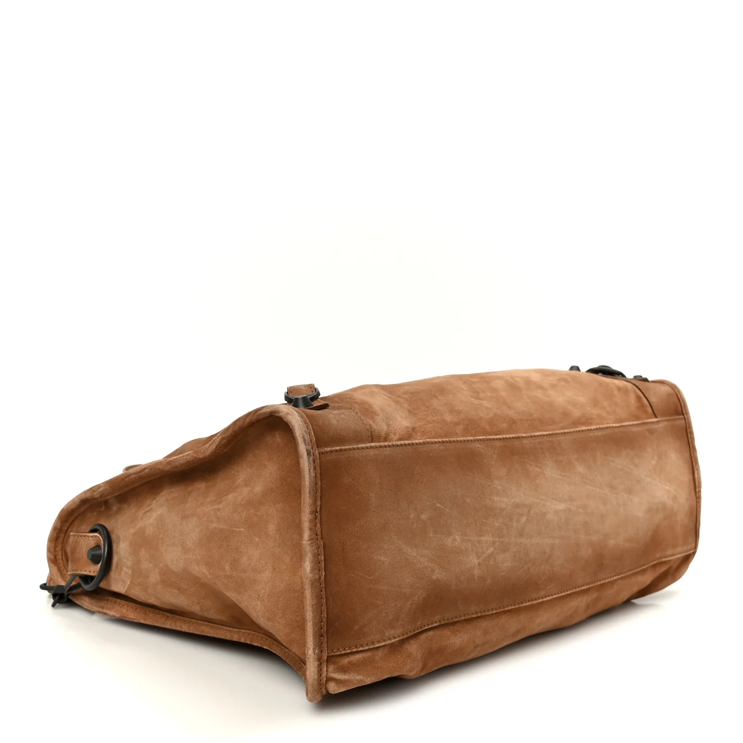 Waxed Suede Calfskin Classic Hardware Medium Le City Camel - Top Club