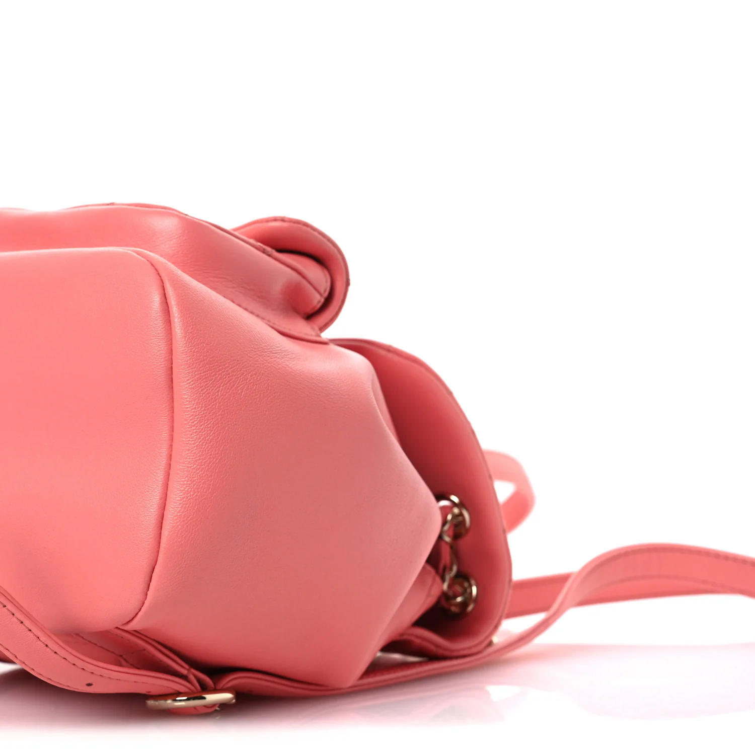 Lambskin Quilted Small Duma Drawstring Backpack Pink - Top Club