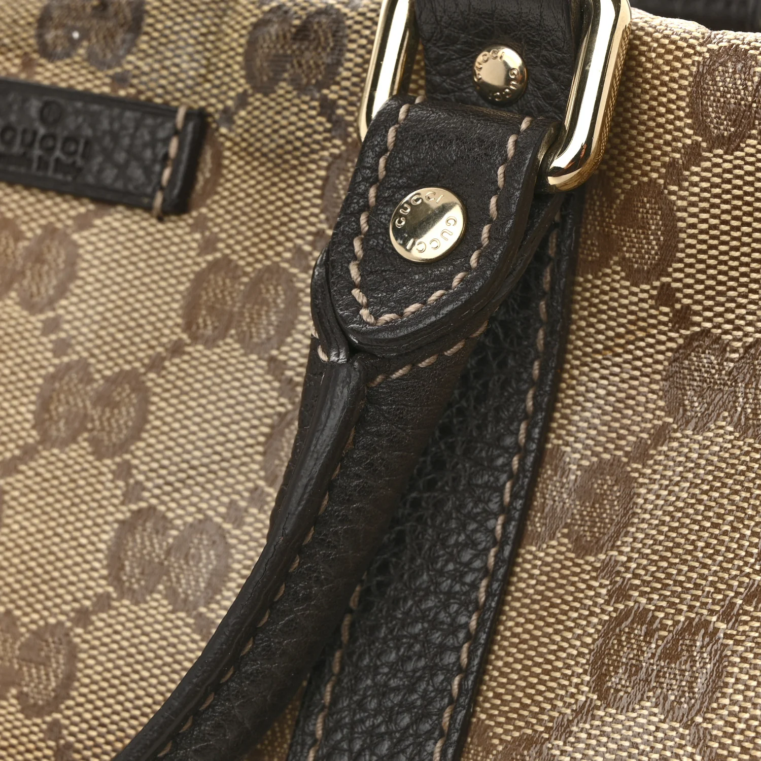 Crystal Monogram Medium Joy Boston Dark Brown - Top Club