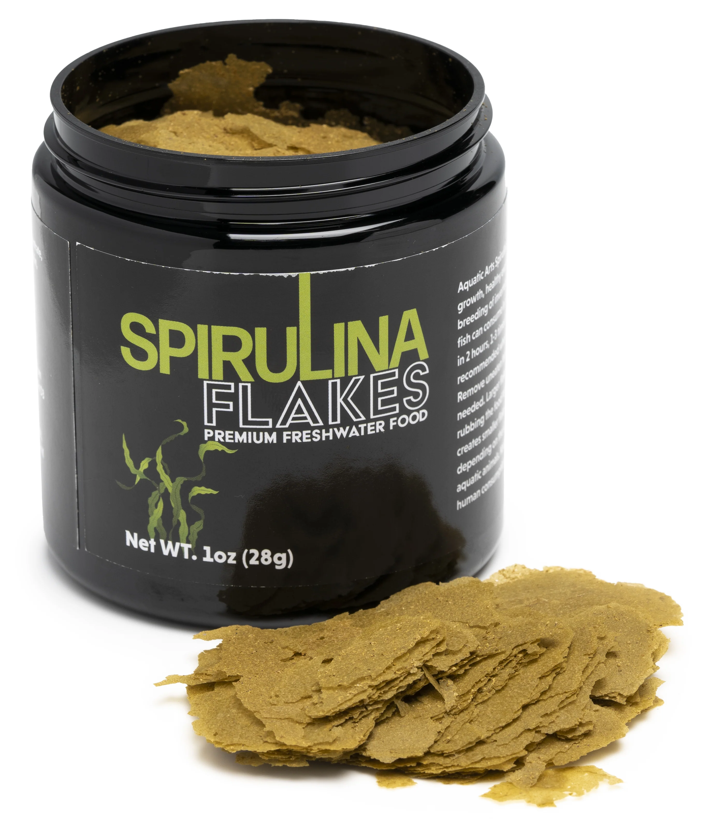 Aquatic Arts Spirulina Flakes Premium Freshwater Food (1 -2oz.)