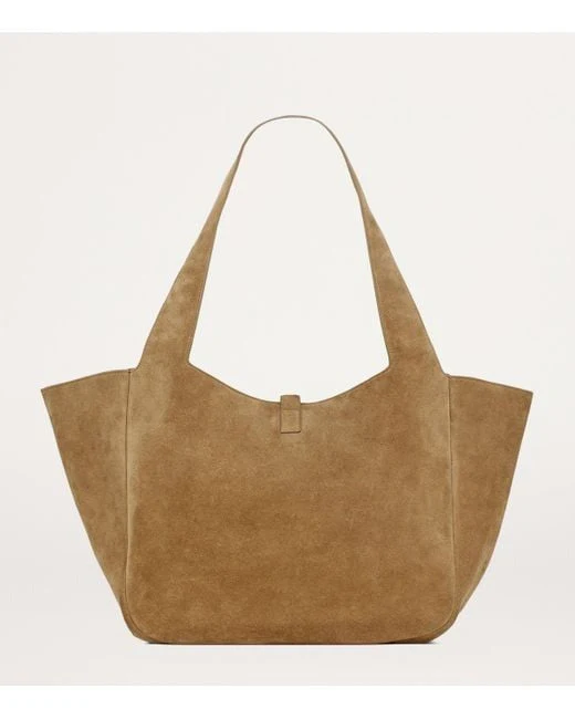 Saint Laurent Women's Brown Suede Bea Tote Bag - Top Club