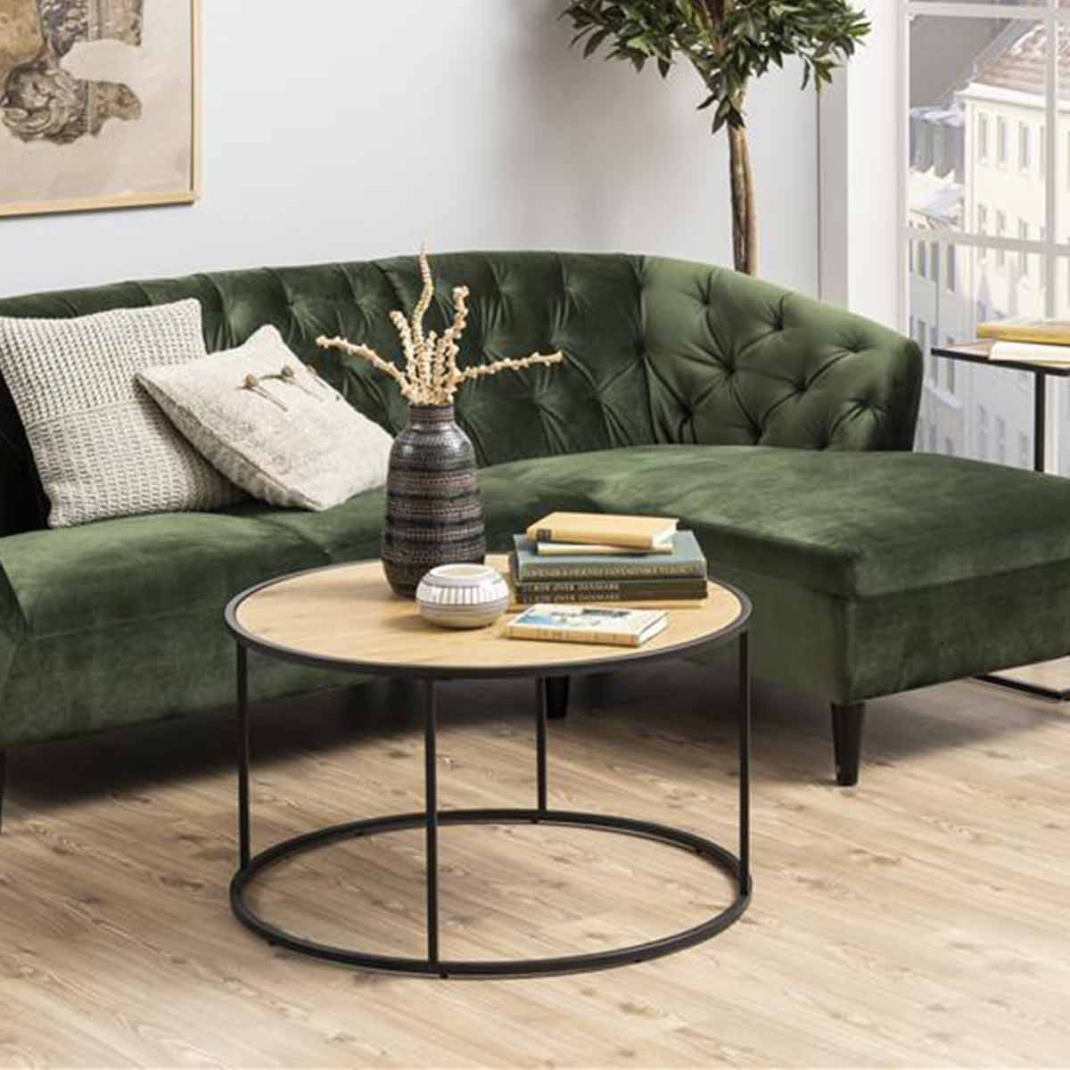 Salontafel Vic Ø80 cm Naturel