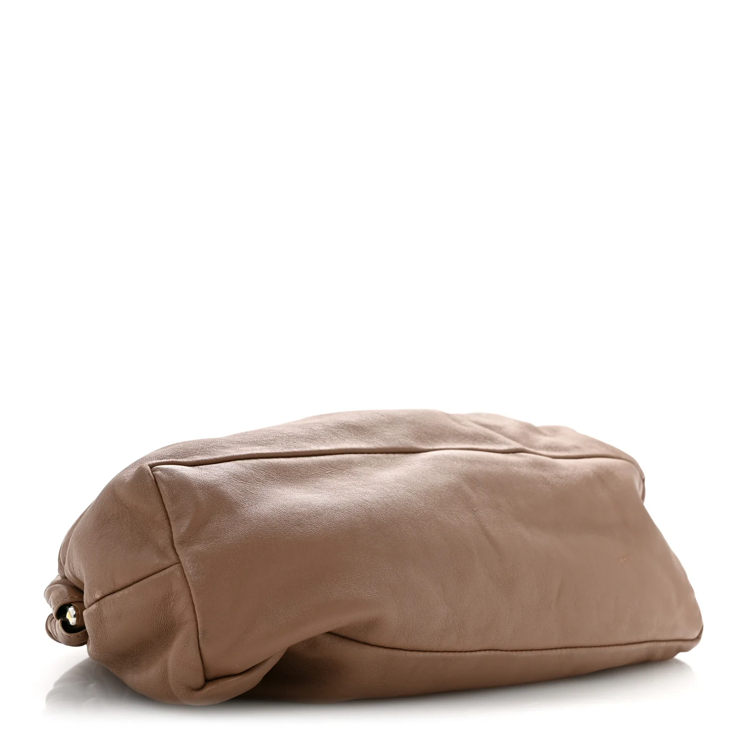 Lambskin Cloud Clutch Biscotto - Top Club
