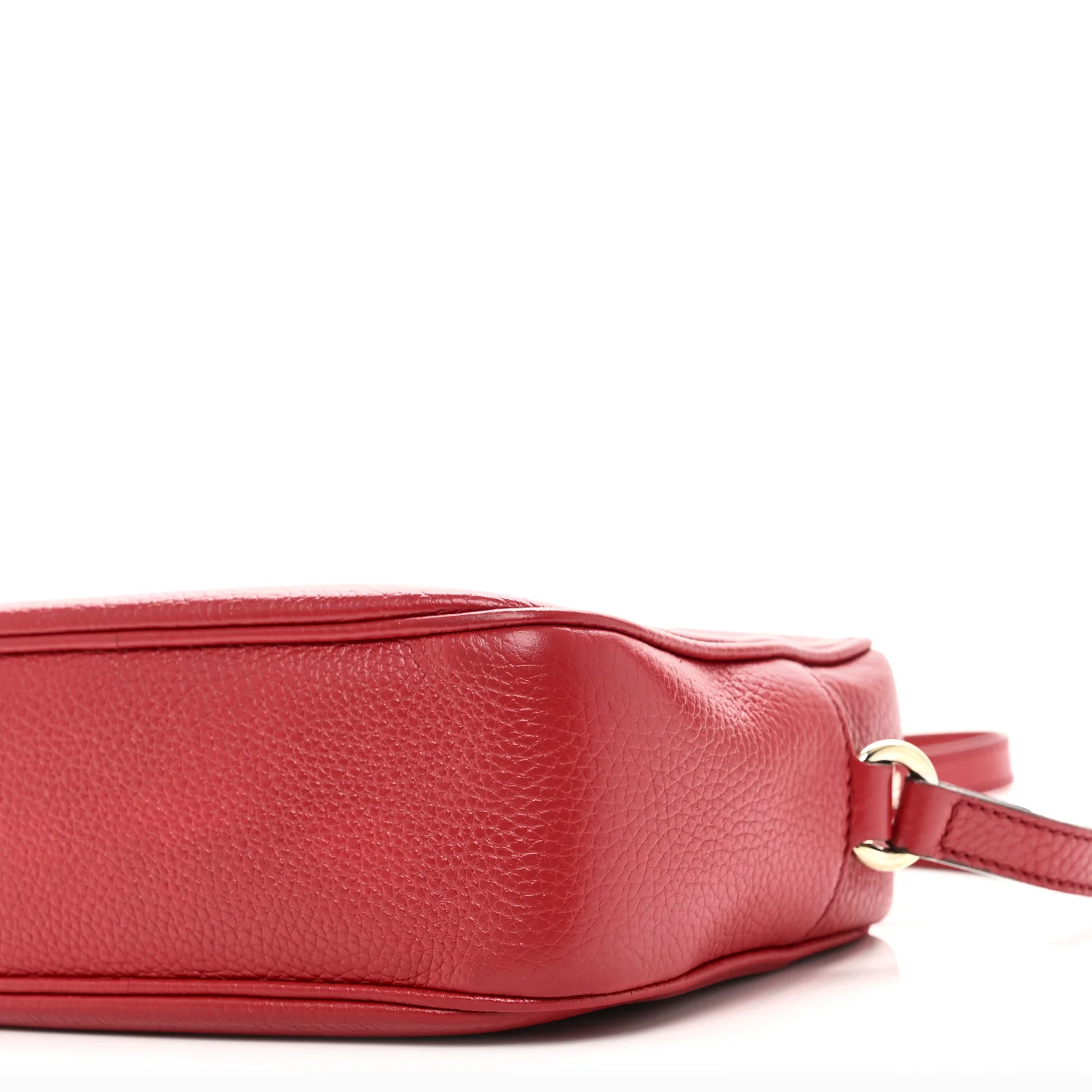 Pebbled Calfskin Small Soho Disco Bag Tabasco Red - Top Club