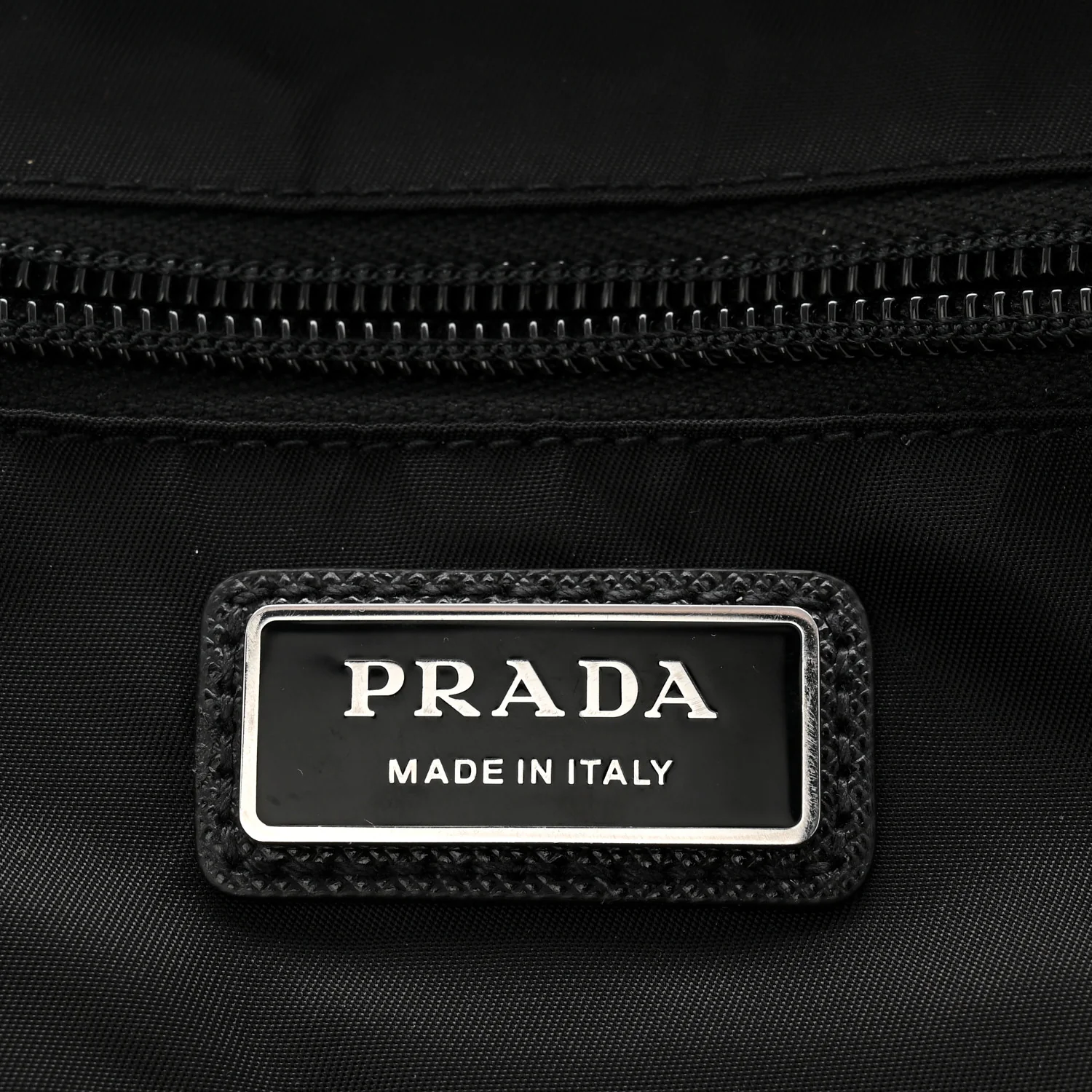 Re-Nylon Saffiano Zip Backpack Black - Top Club