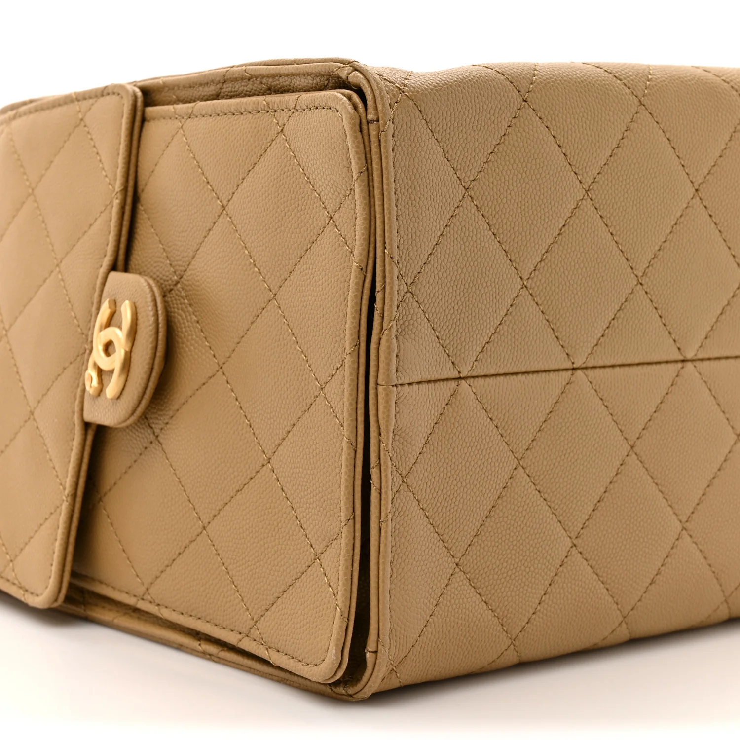 Caviar Quilted Medium Chanel 25 Handbag Dark Beige - Top Club