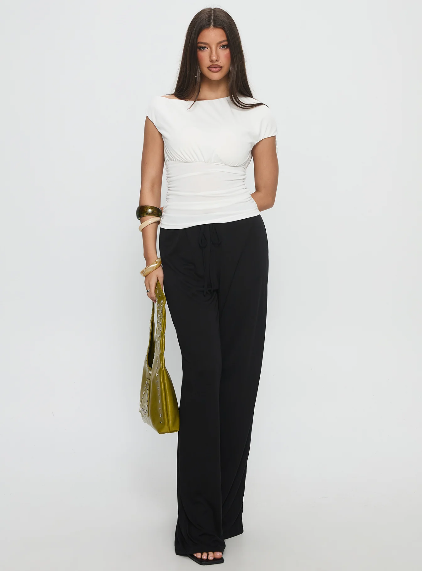 Gavrielle Jersey Wide Leg Pants Black