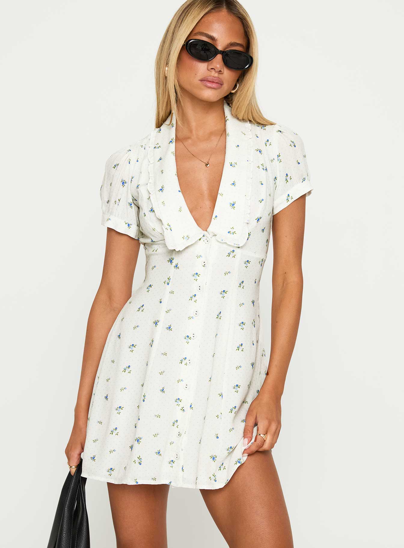 Fabiola Collared Mini Dress Floral