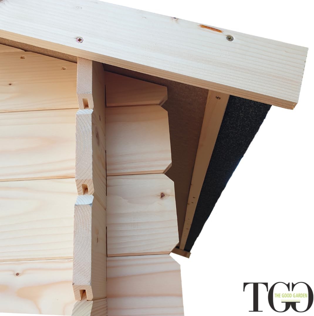 Casetta in Legno 1,5x1,5 m Jack per Attrezzi da Giardino – Porta Singola con Finestra – Kit Completo da Montare – Legno Naturale – Tetto Impermeabile – Made in Italy