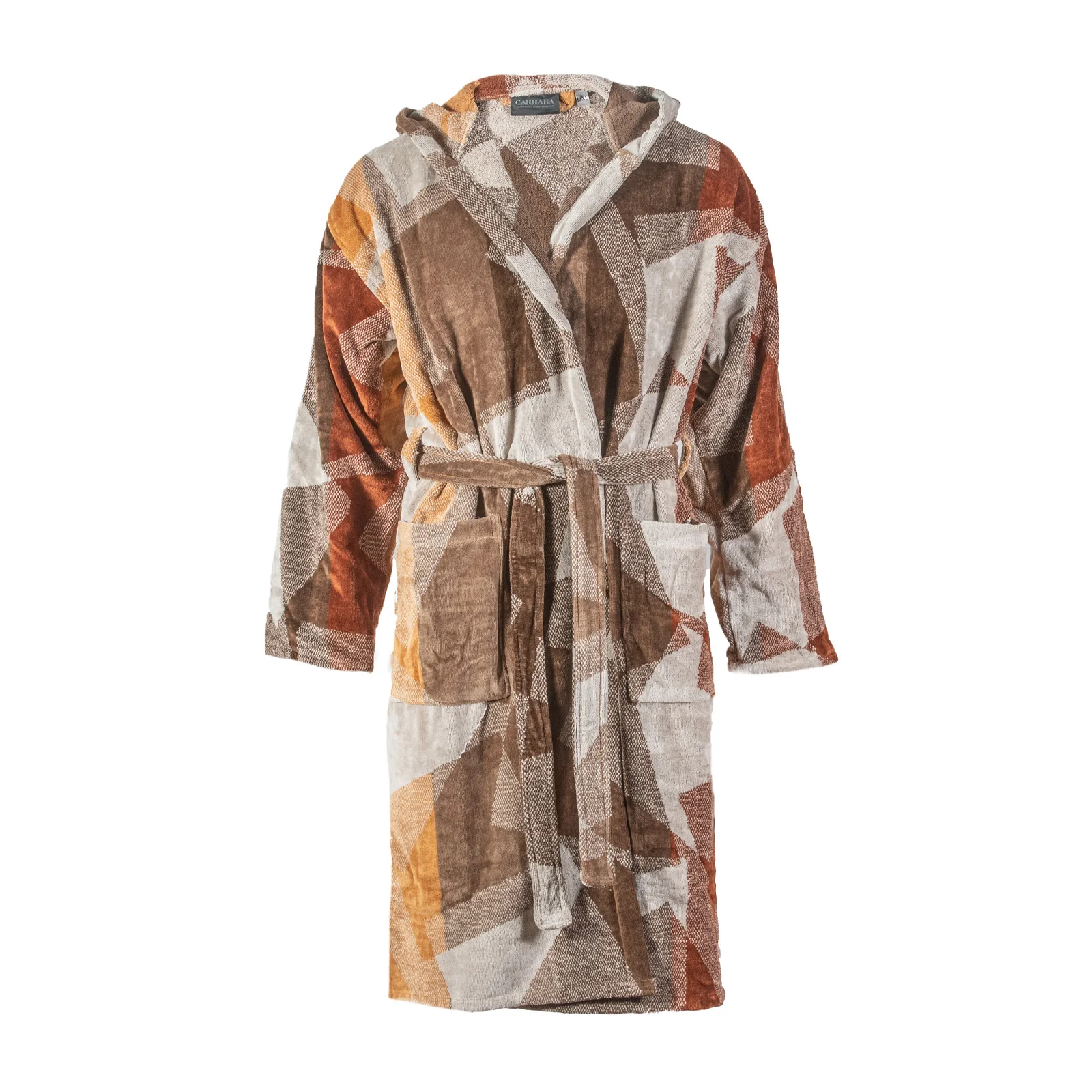 Accappatoio Con Cappuccio In Spugna Washington S-M Bruciato Carrara