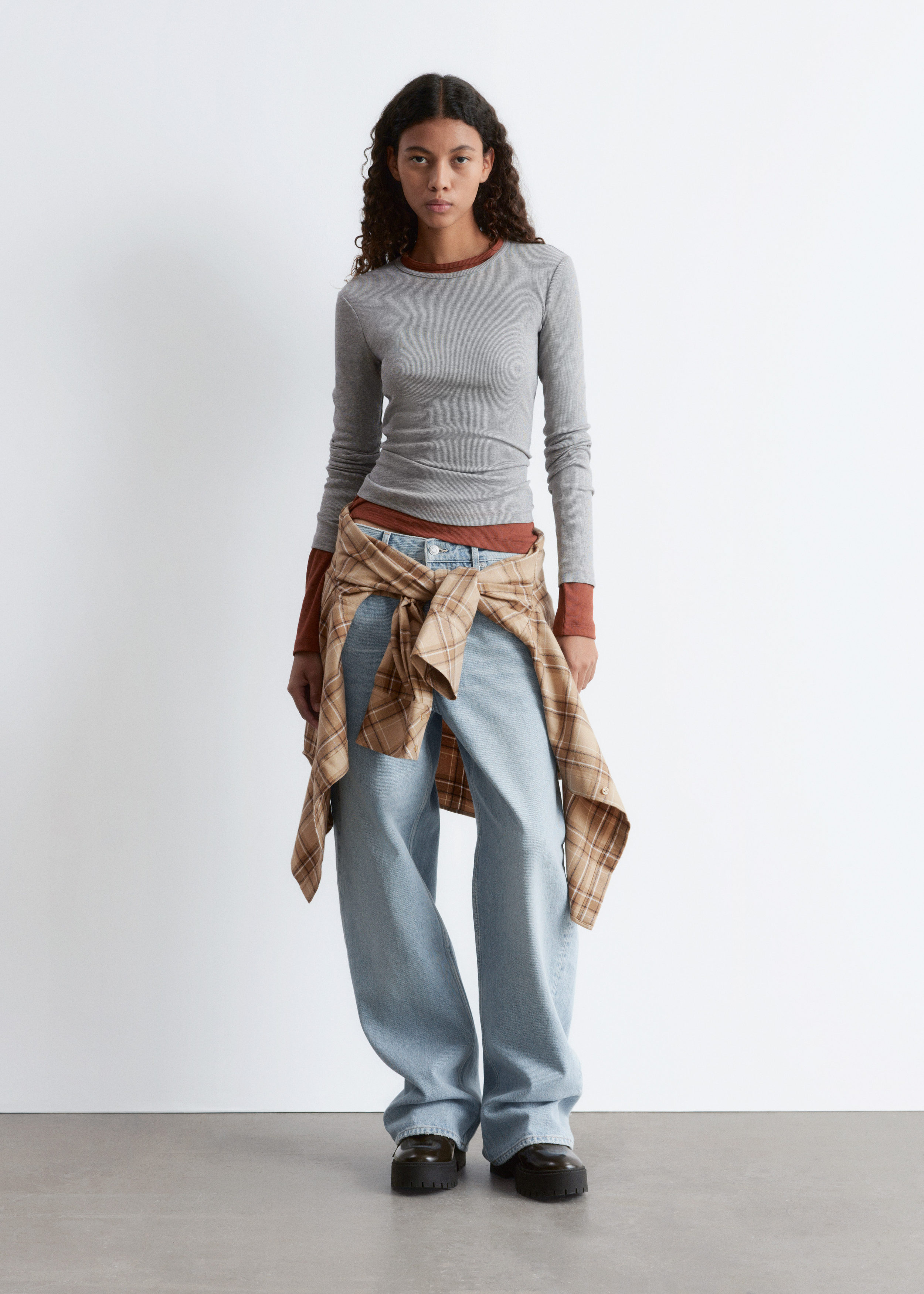 & Other Stories RIBBED LONG-SLEEVE TOP