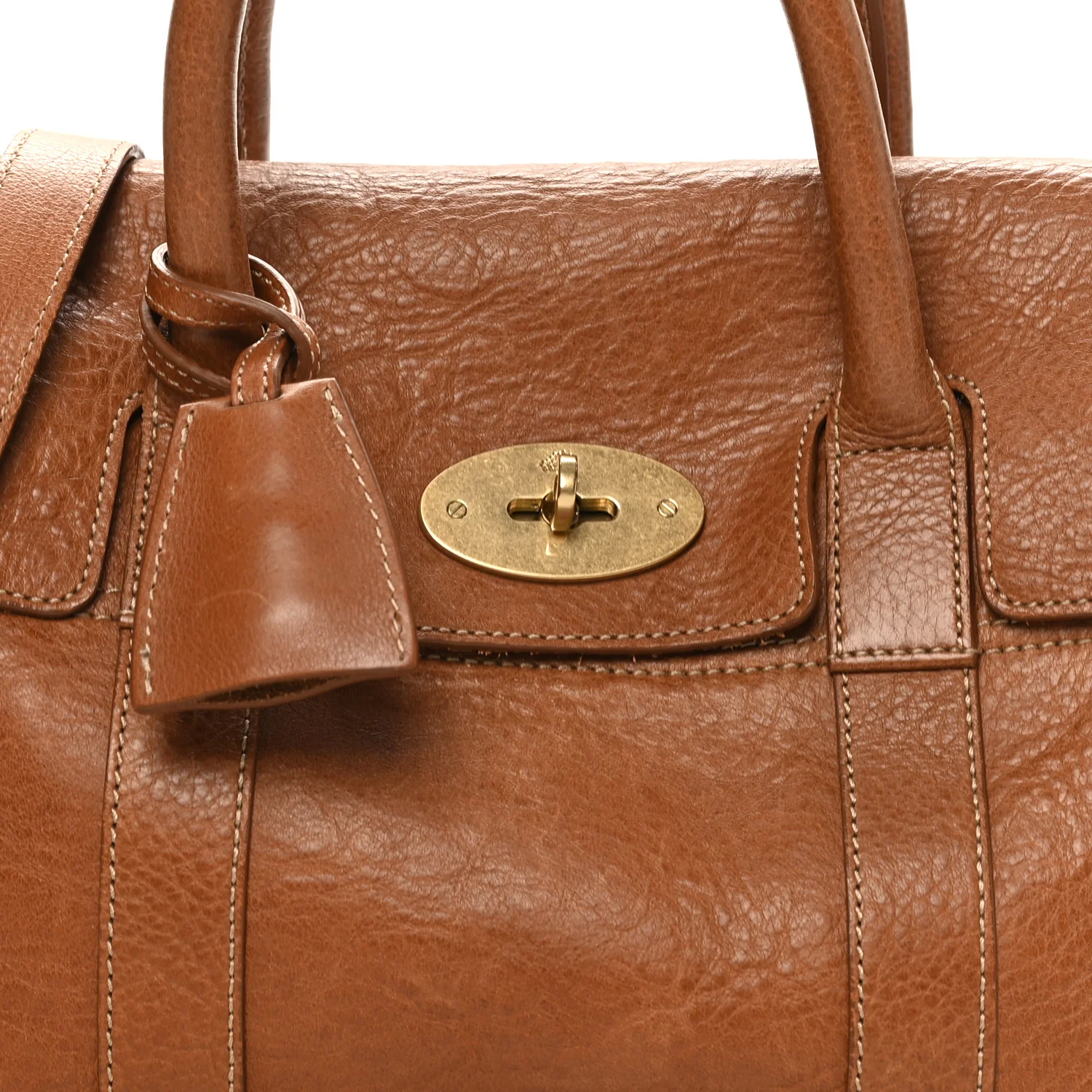 Natural Leather Small Bayswater Oak - Top Club