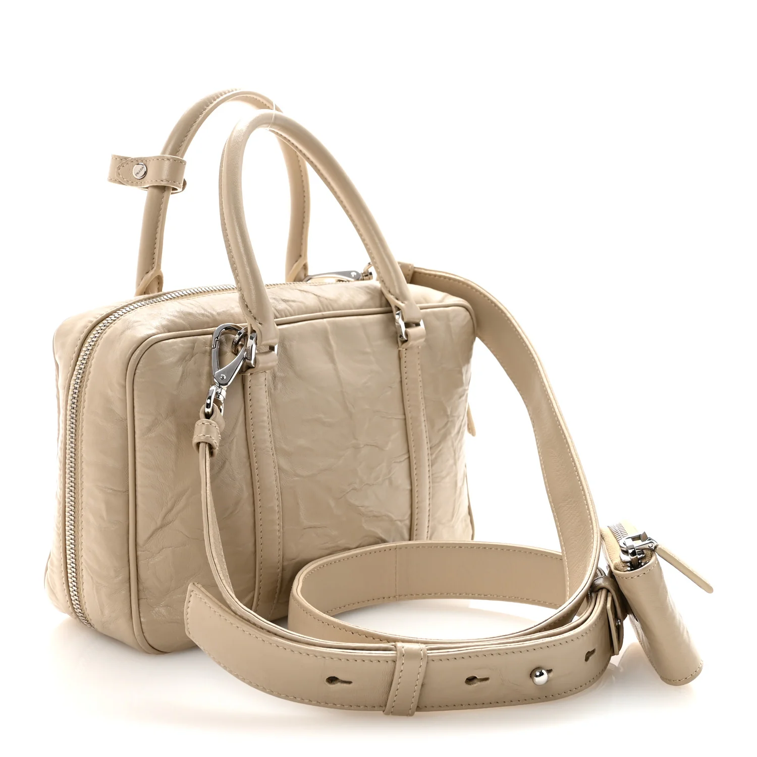 Nappa Antique Medium Re-Edition 2001 Two Handle Bag Deserto - Top Club