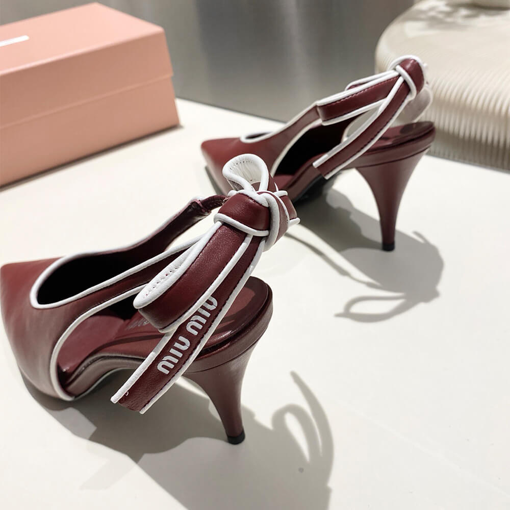 MiuMiu Nappa leather slingback pumps - Top Club
