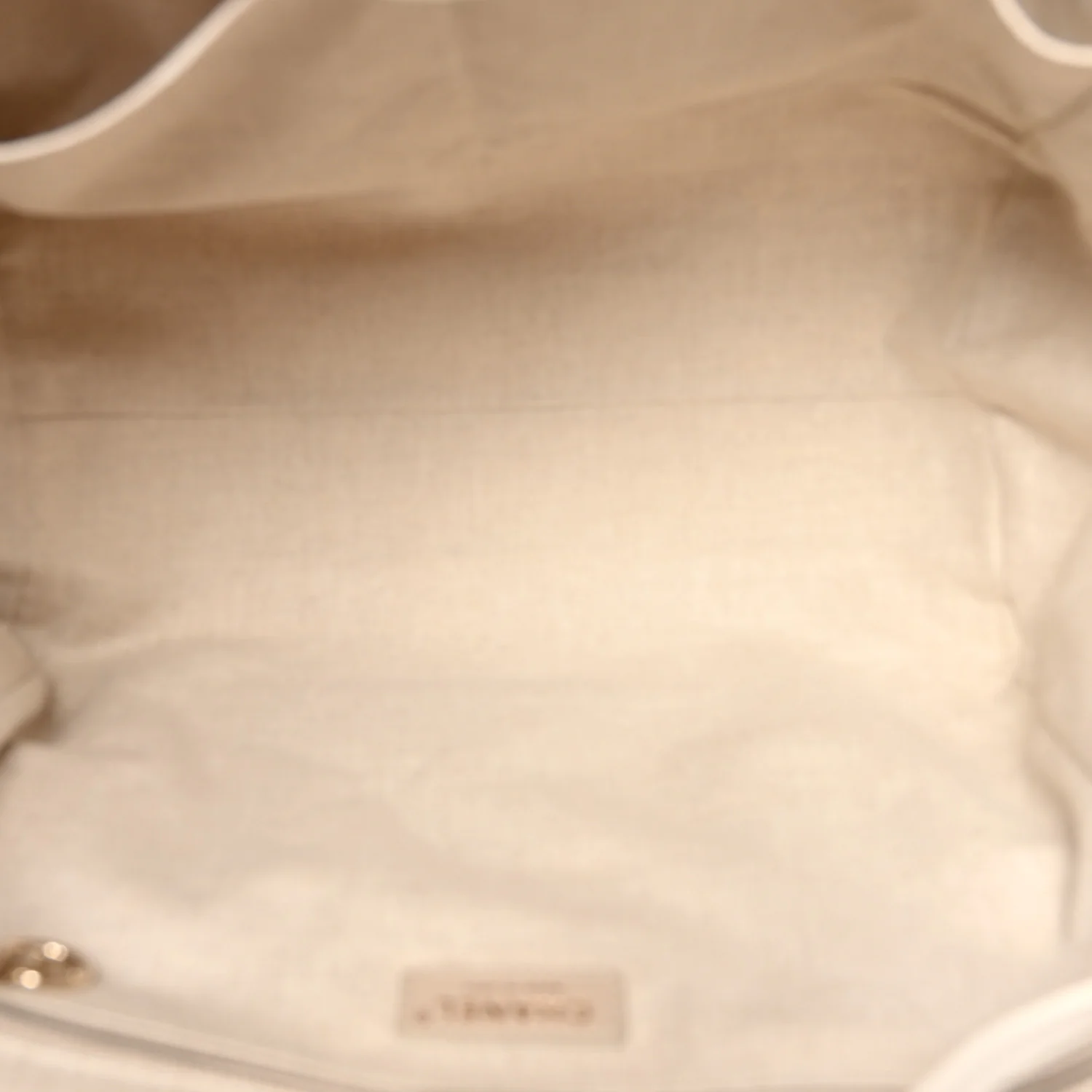 Mixed Fibers Calfskin Medium Deauville Tote Beige White - Top Club