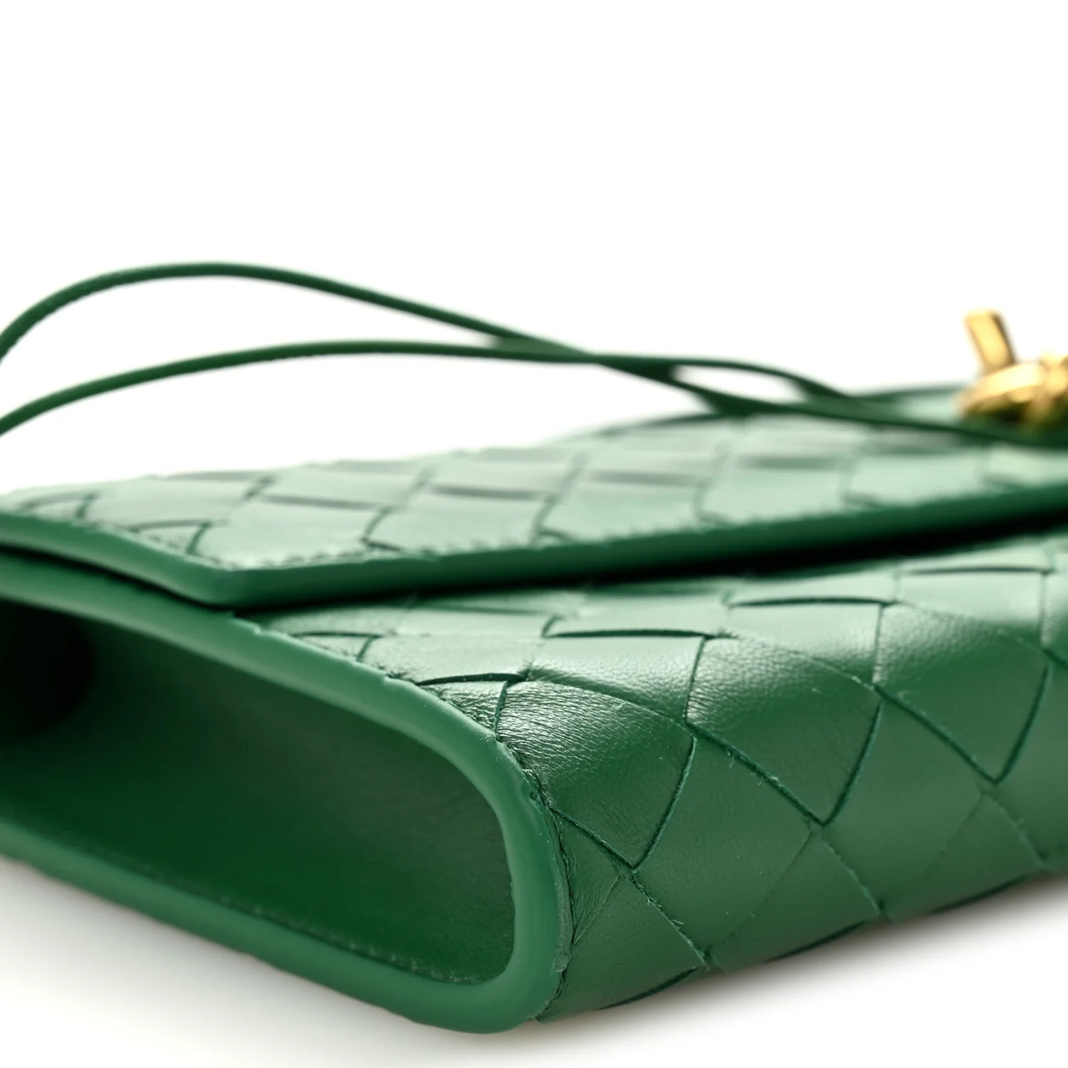 Nappa Intrecciato Long Andiamo Top Handle Clutch Jungle - Top Club
